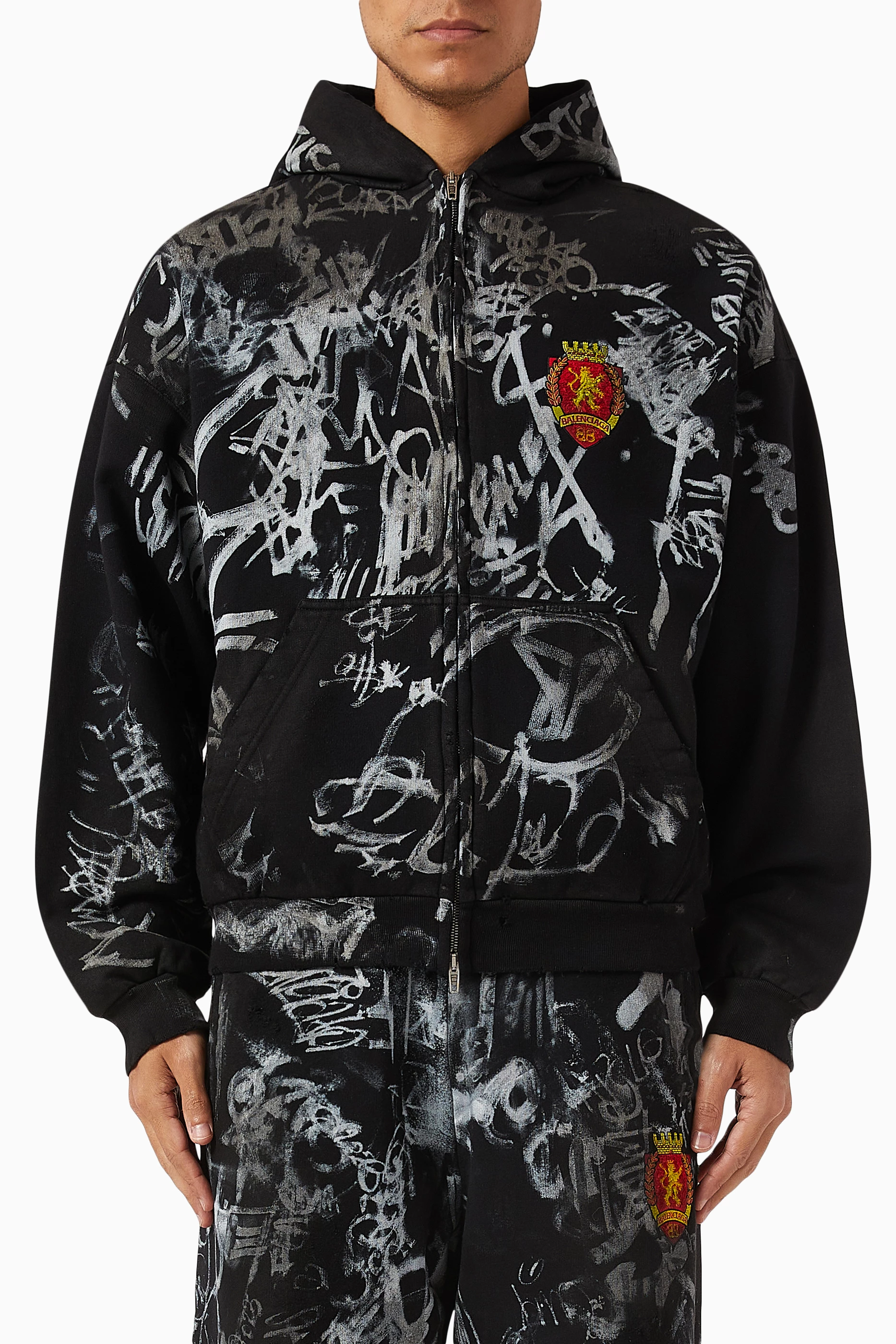 Skate zip up hoodies top
