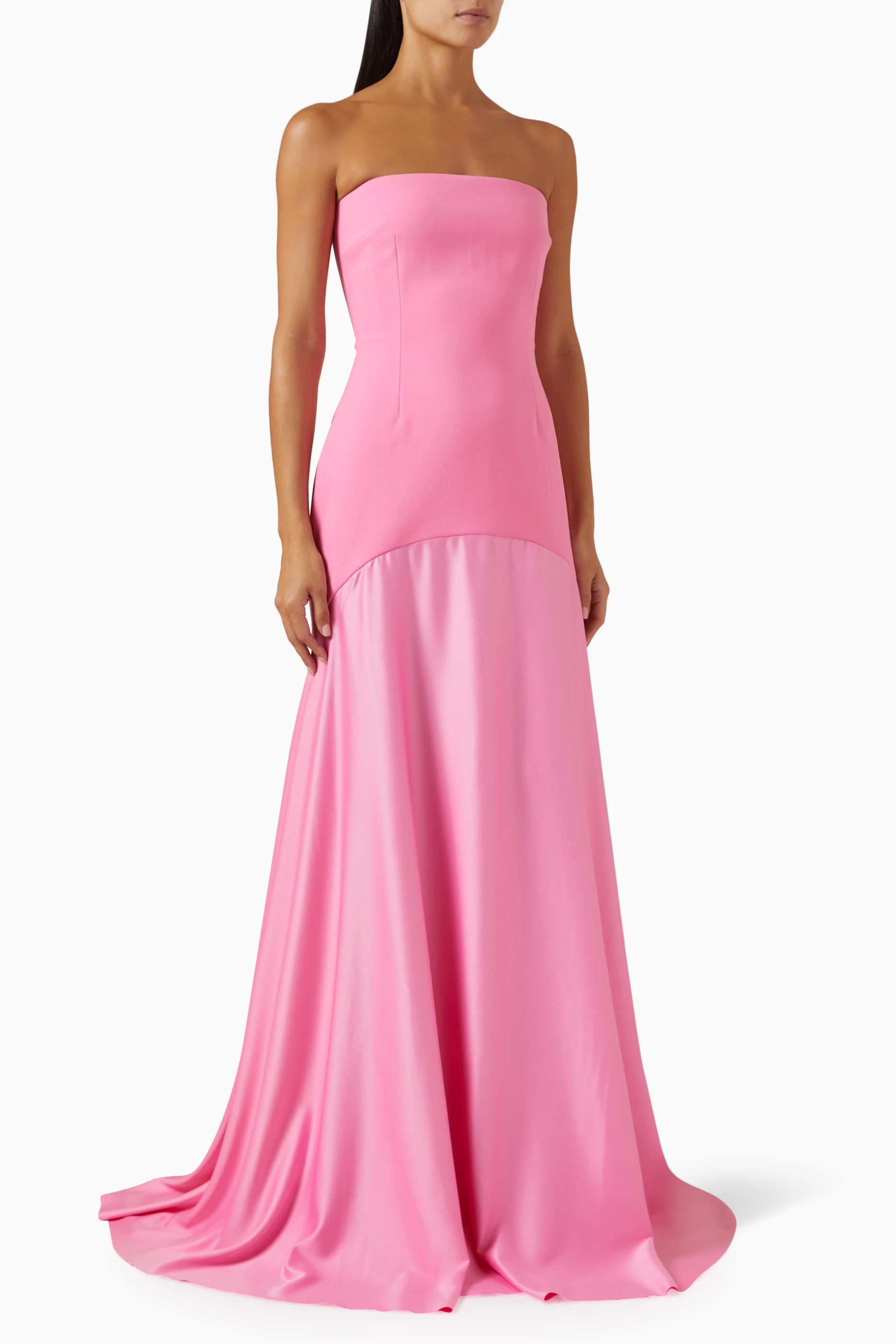 Buy Solace London Pink Alessandra Maxi Dress in Crepe & Satin For Women  Online | Ounass Oman