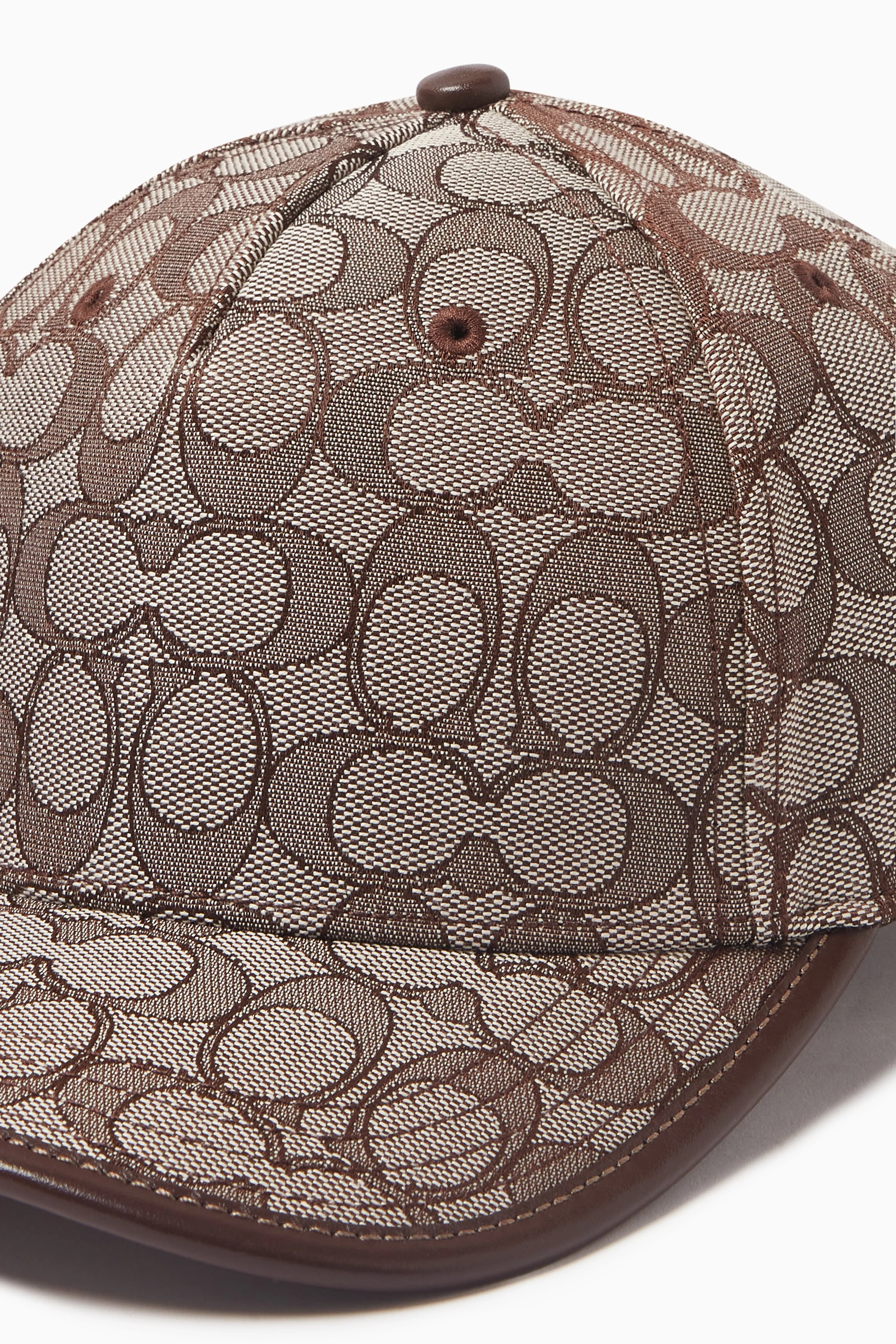 Buy Coach Brown Signature Baseball Cap in Jacquard For 