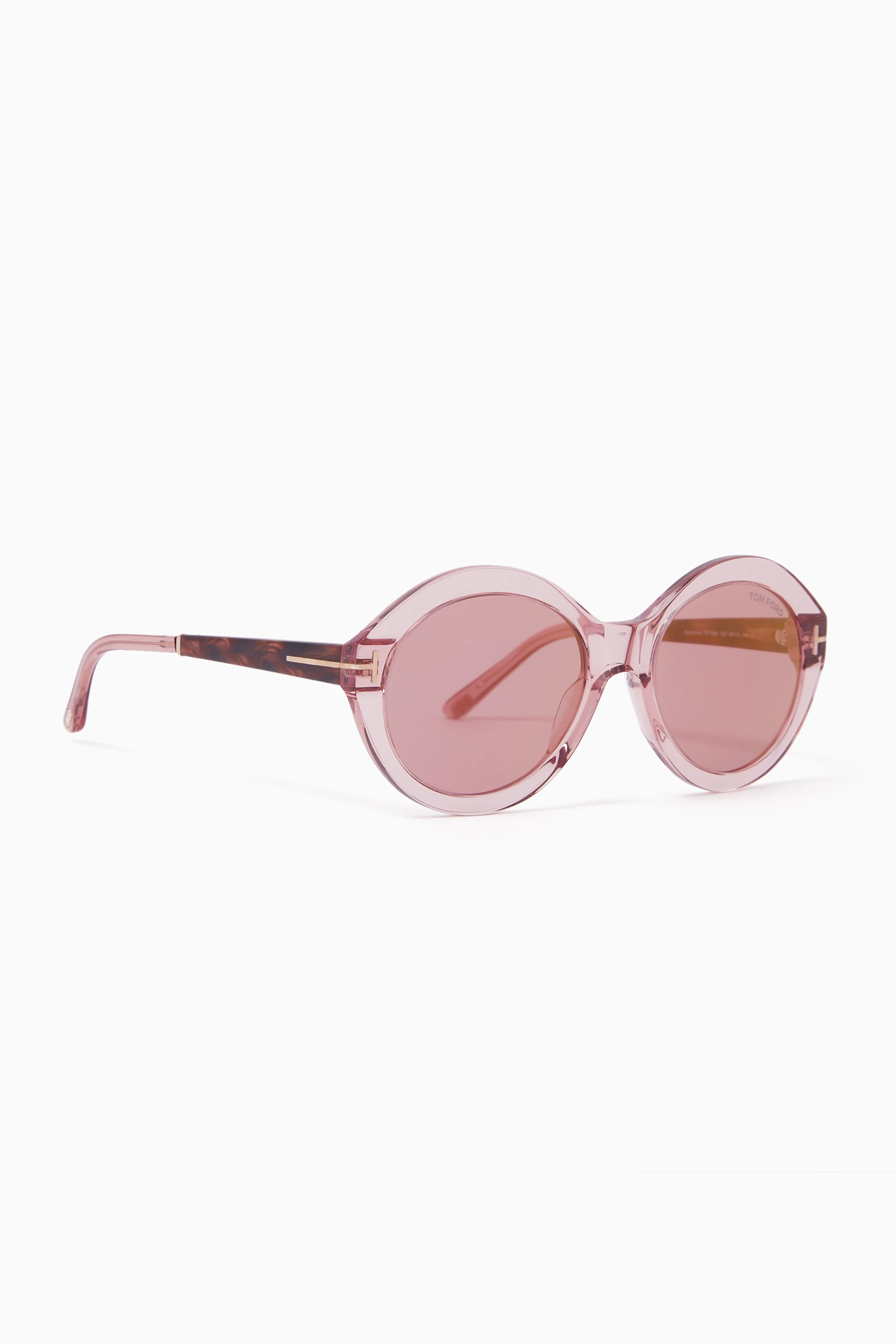 Tom Ford Sienna Round Frame Sunglasses, Silver/Light Pink - NWT MOIRA SUNGLASSES | TOM FORD Fashion main image 4
