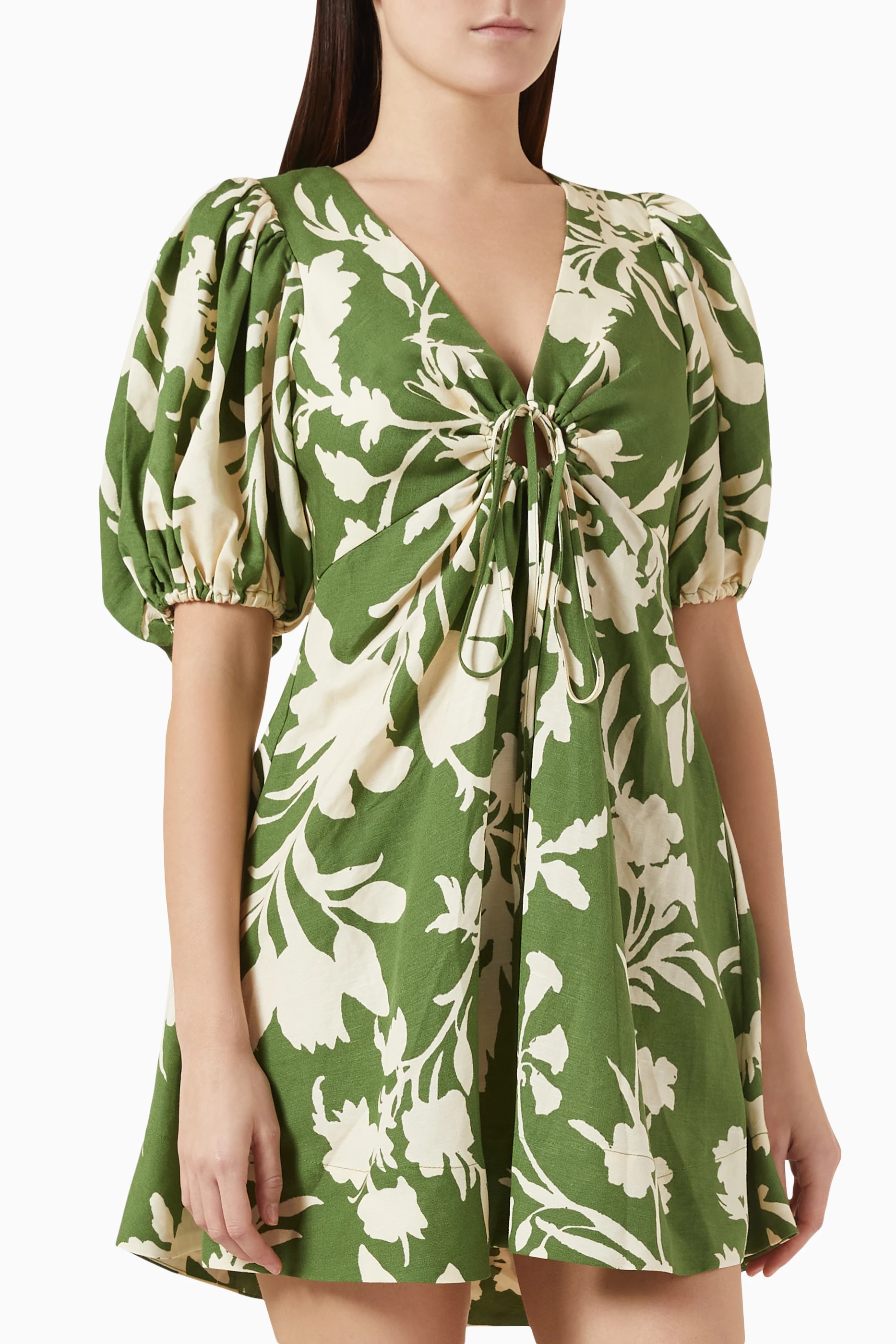 slim fit dress slacks Shona Joy Rio Off Shoulder Mini Dress | Green main image 0