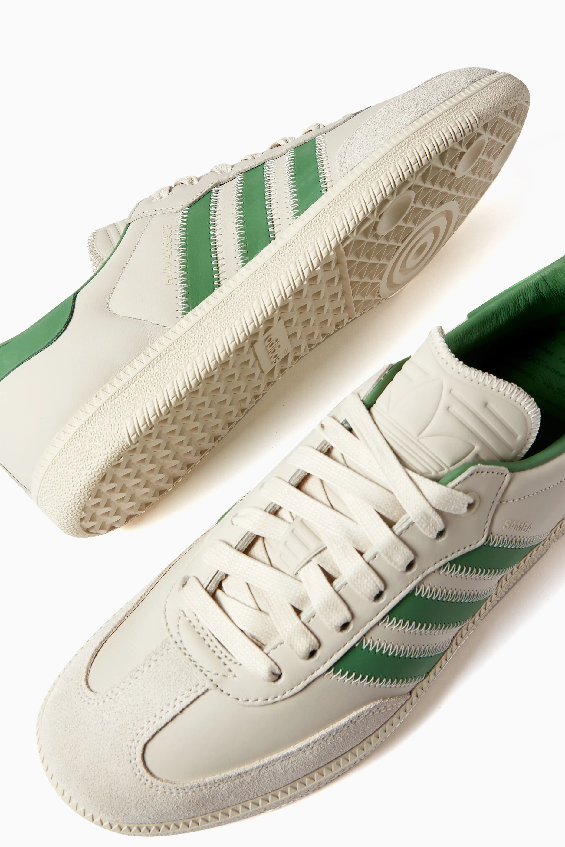 Buy adidas Green Humanrace Samba Sneakers in Leather For Men Online |  Ounass Oman