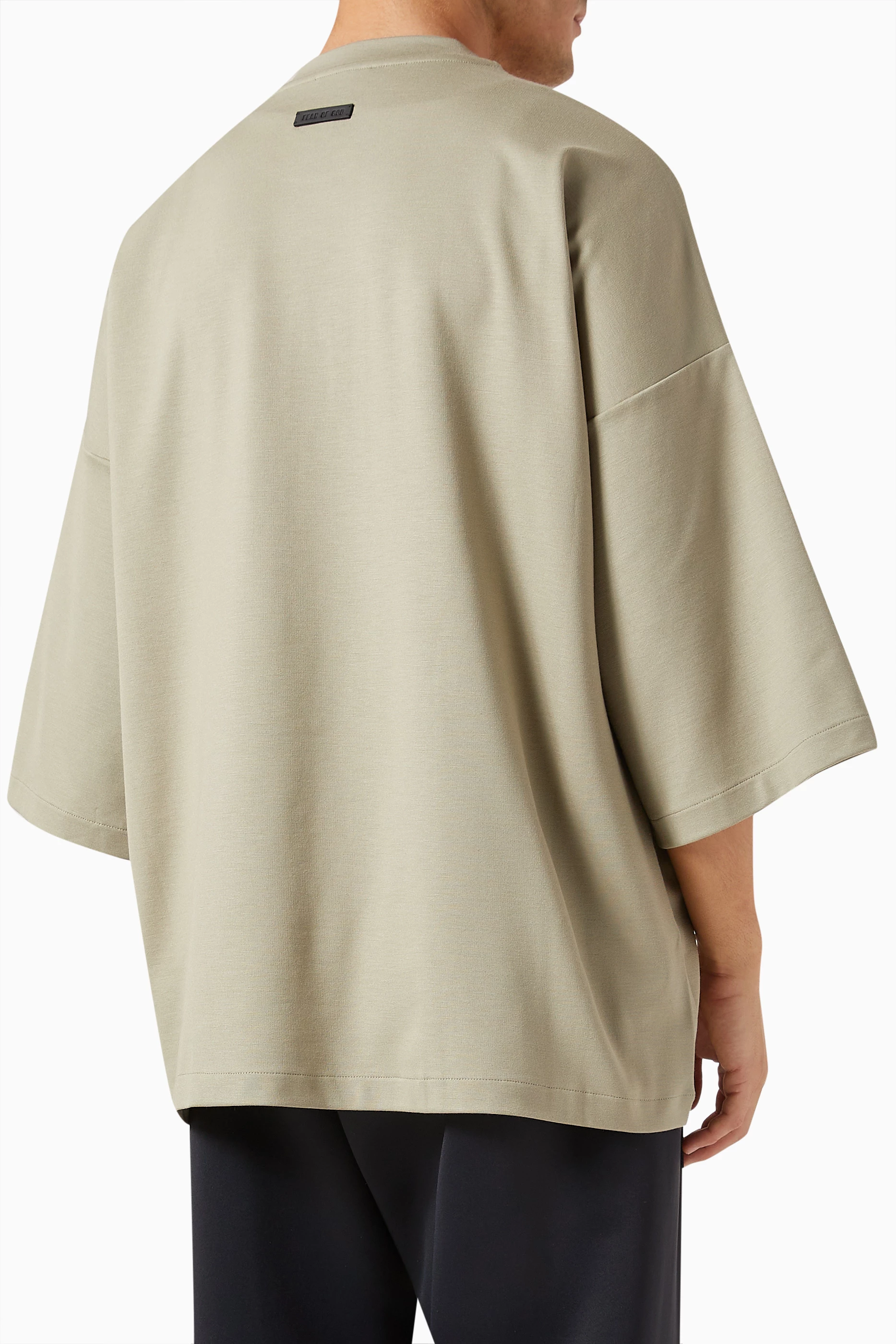 Buy Fear Of God Grey Embroidered 8 Milano T-shirt in Jersey