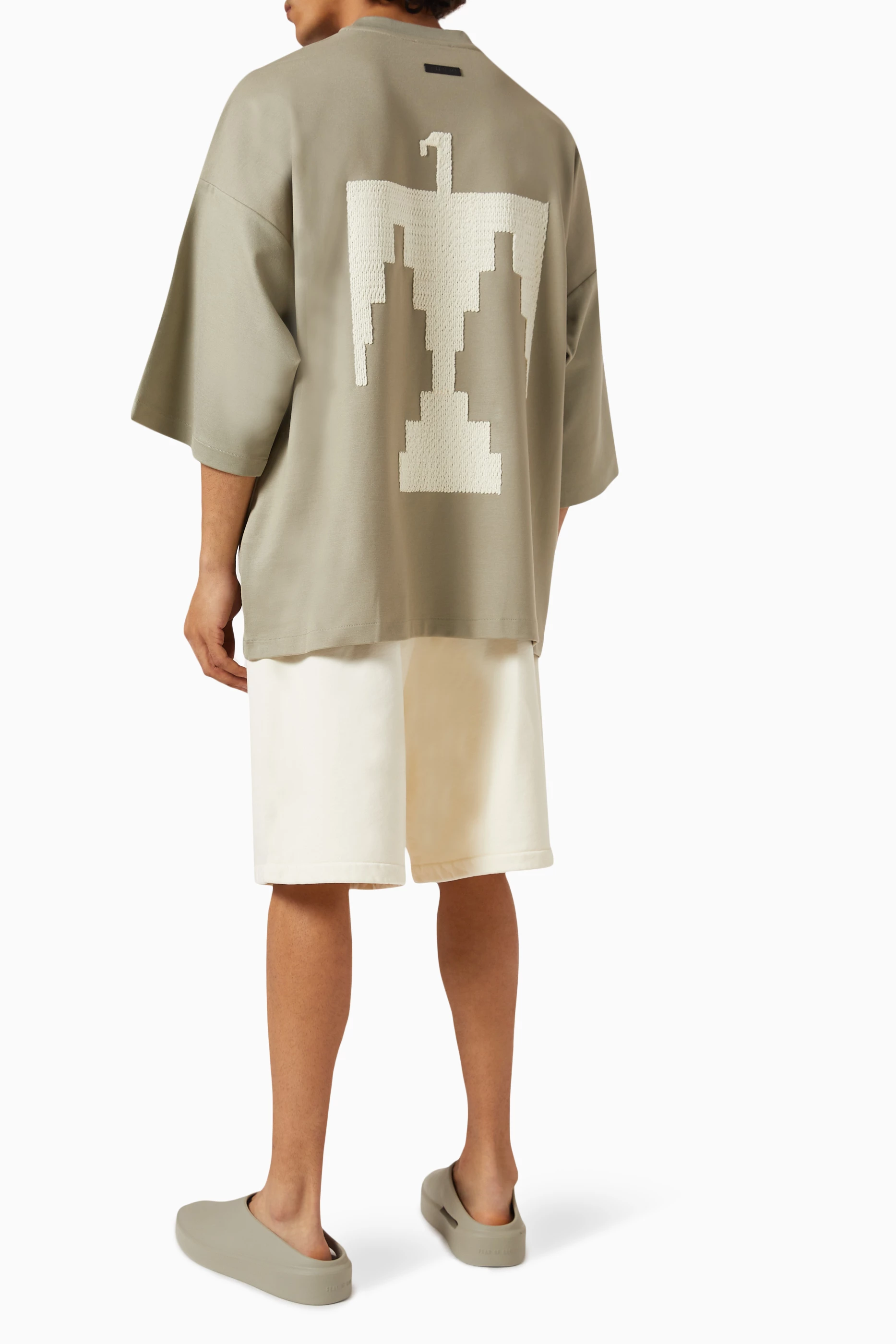 Buy Fear Of God Grey Milano Embroidered Thunderbird T-shirt