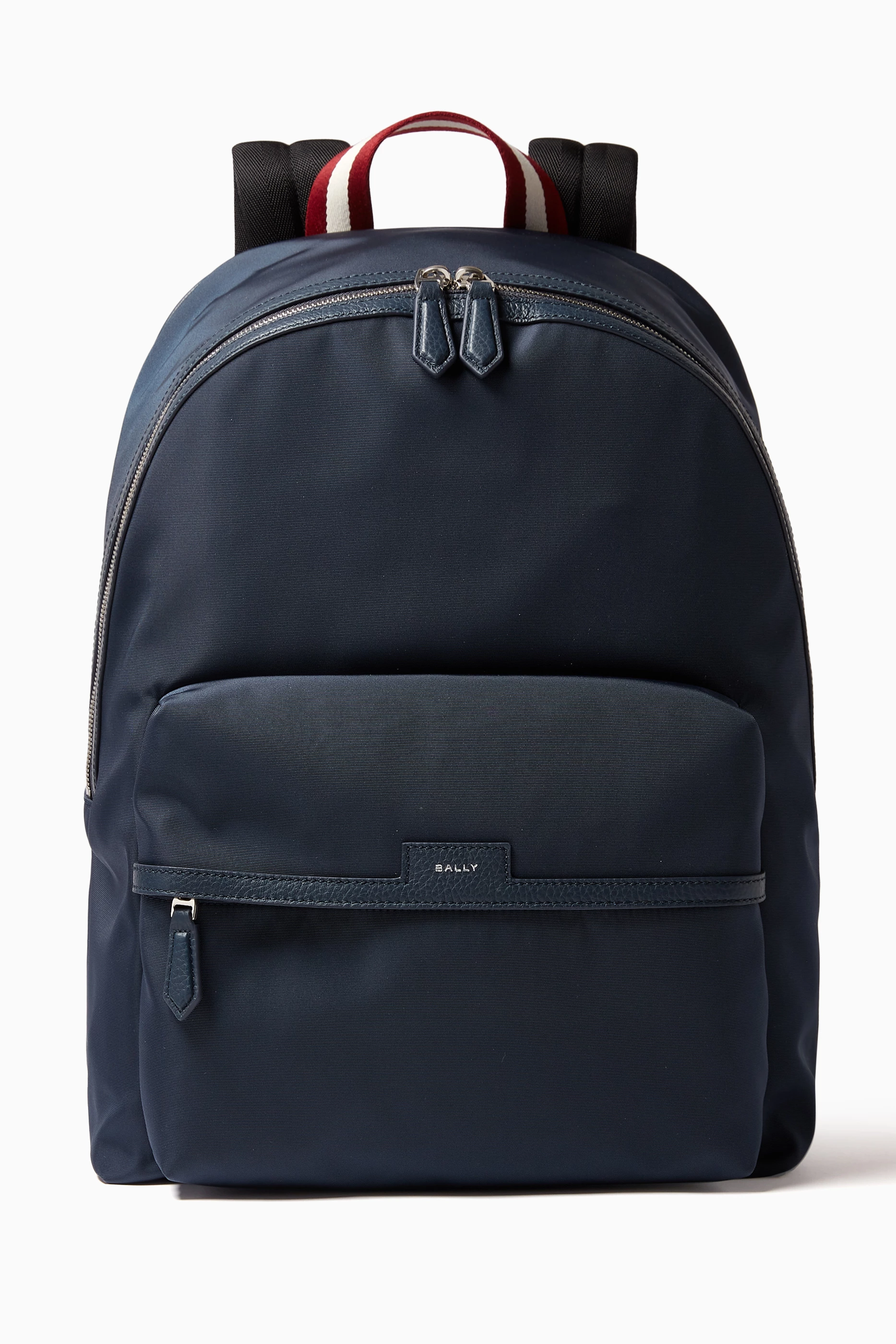Mens navy leather backpack new arrivals