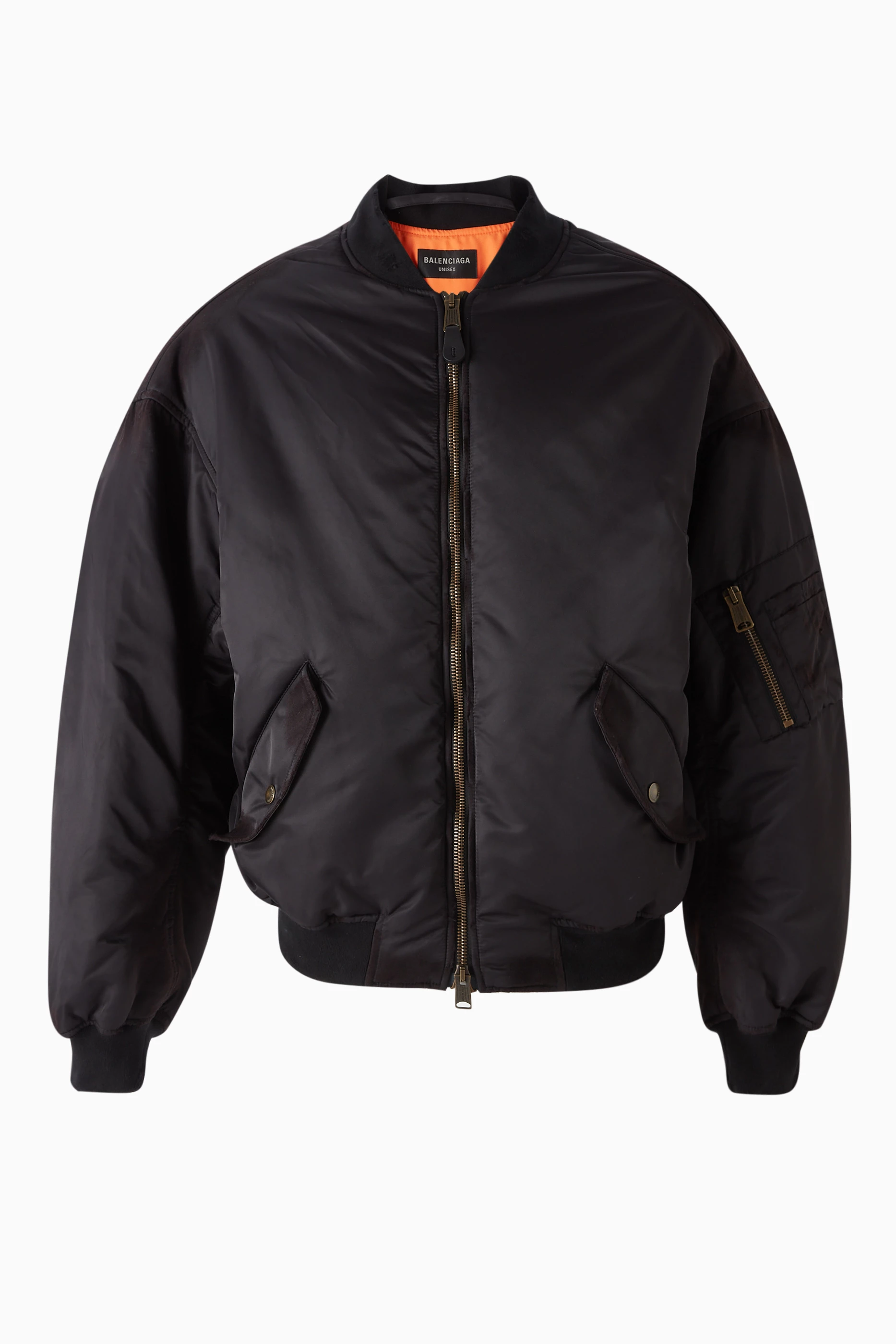 ジャケット・アウター BALENCIAGA off shoulder bomber S Balenciaga Off Shoulder Bomber Black - US