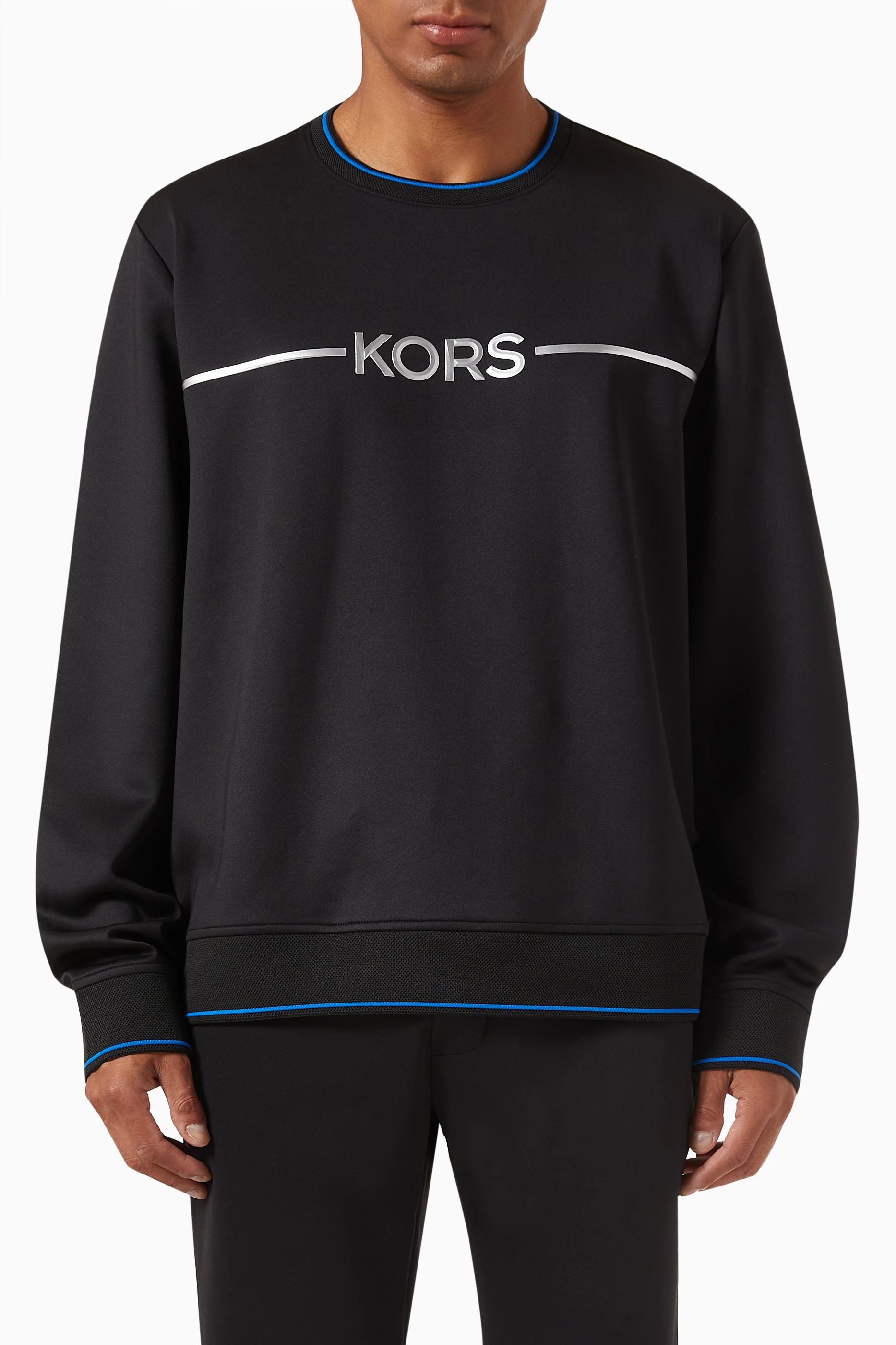 Buy Michael Kors Black Logo Sweatshirt For Men Online Ounass Oman