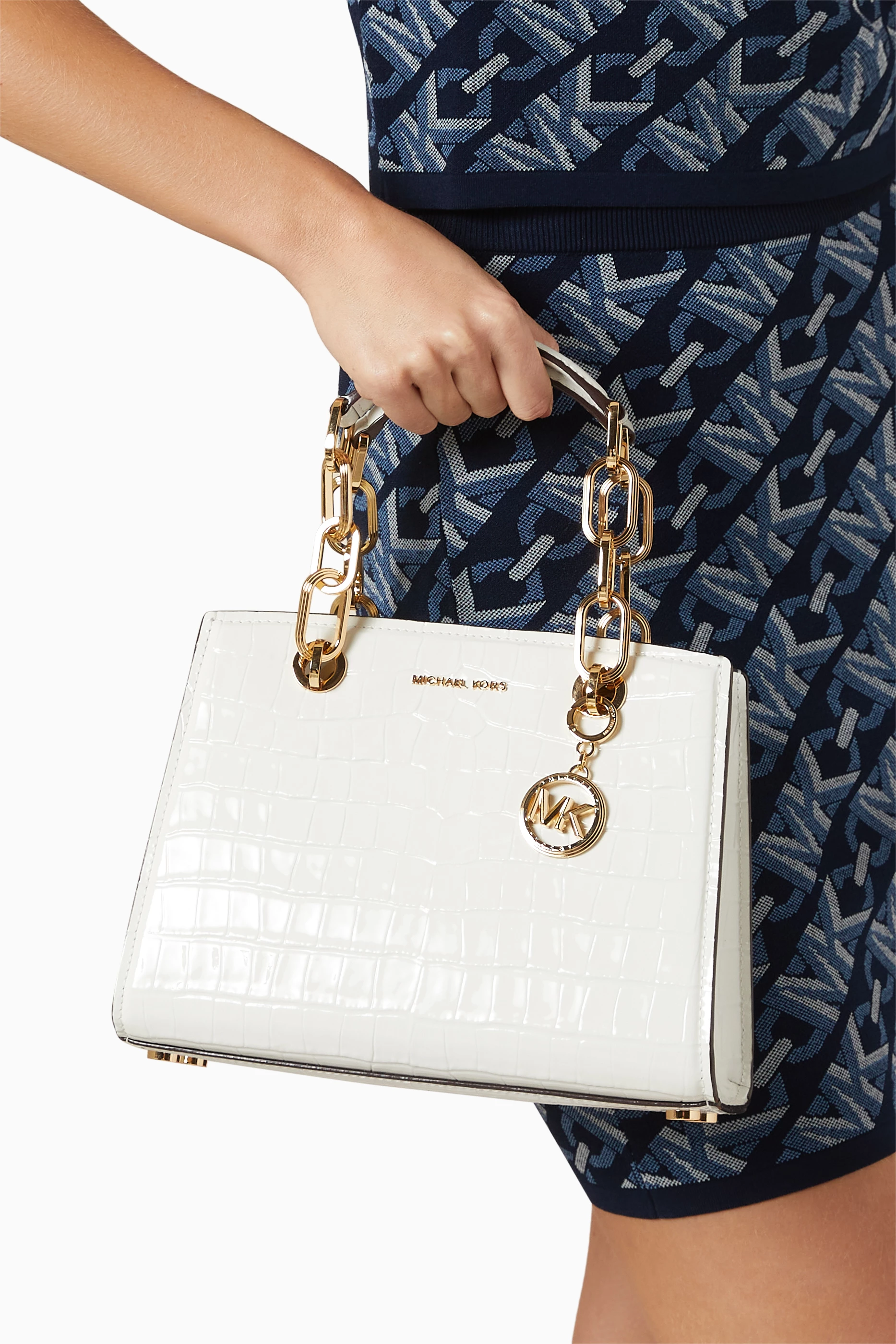 Michael michael kors cynthia saffiano leather satchel top