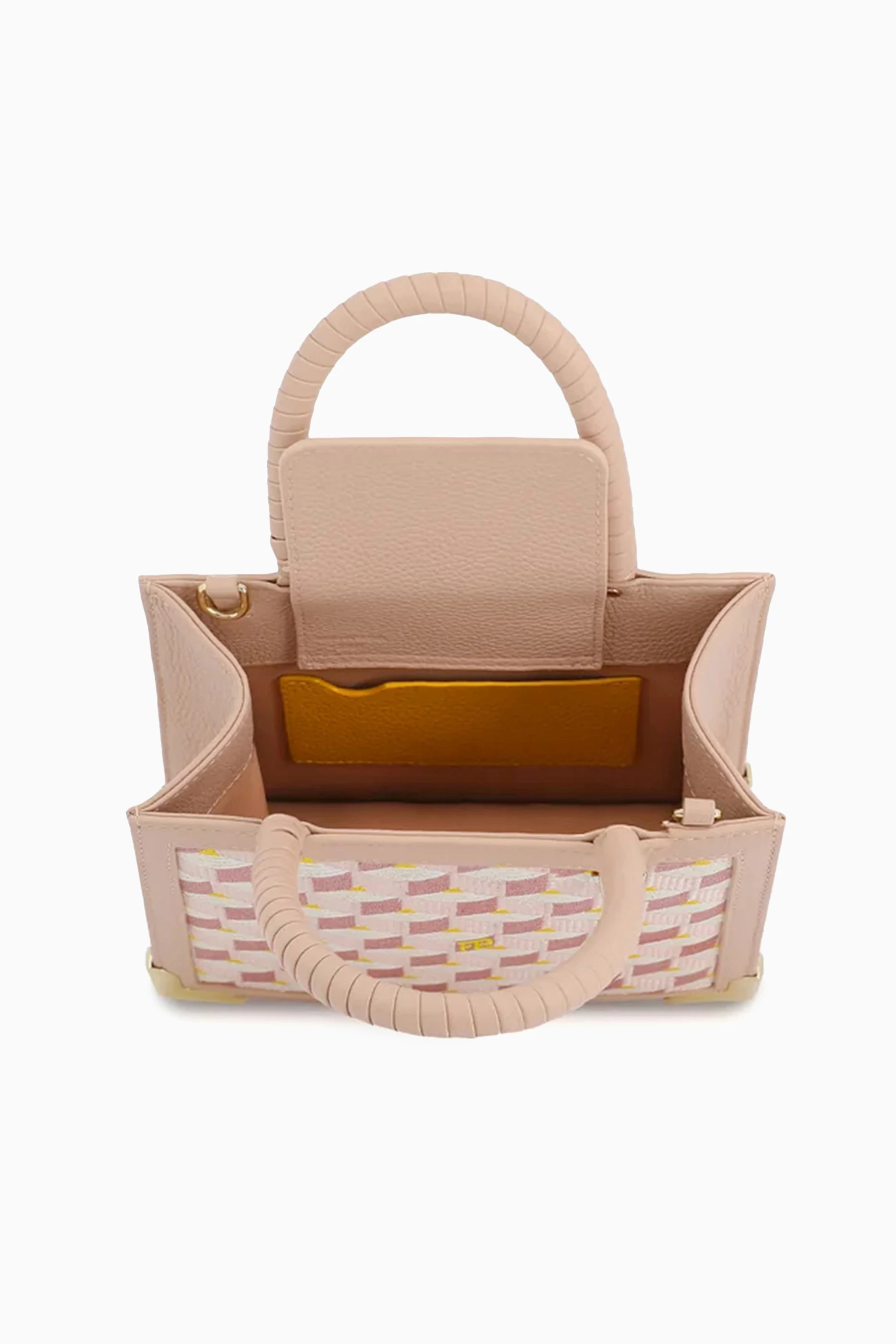 Buy Fauré Le Page Pink SagaCity 18 Tote Bag in Jacquard & Leather