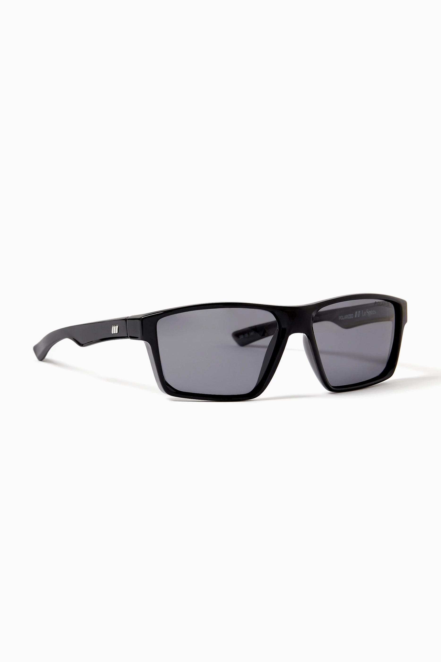 Le Specs Dauntless Polarized Rectangle Sunglasses Contemplation Black Uni-Sex Rectangle Sunglasses | Le Specs main image 3