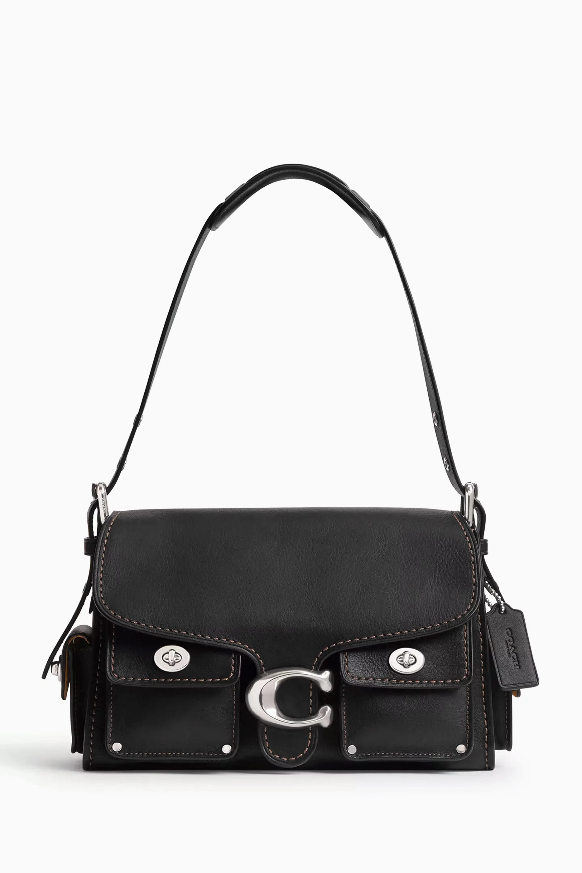 Buy Coach Black Cargo Turnlock Soft Tabby Shoulder Bag in Leather For Women Online Ounass Oman