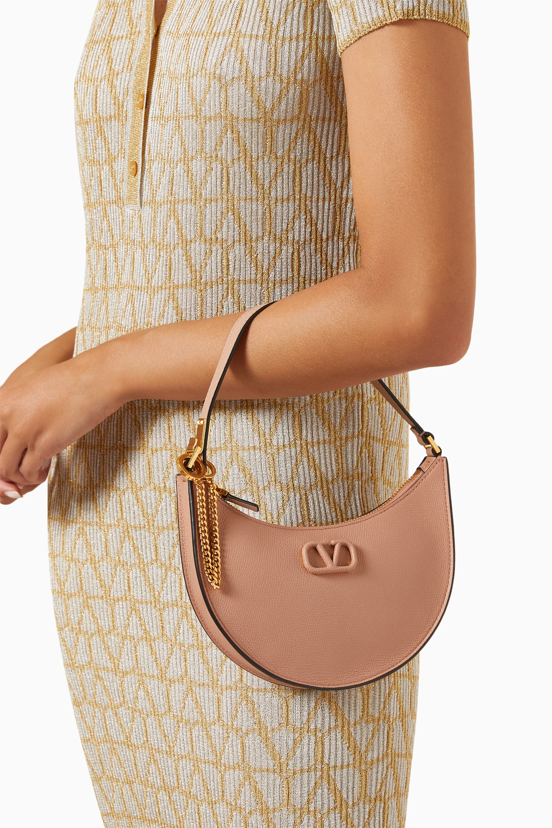Buy Valentino Garavani Pink Valentino Garavani VLOGO Mini Hobo Bag 