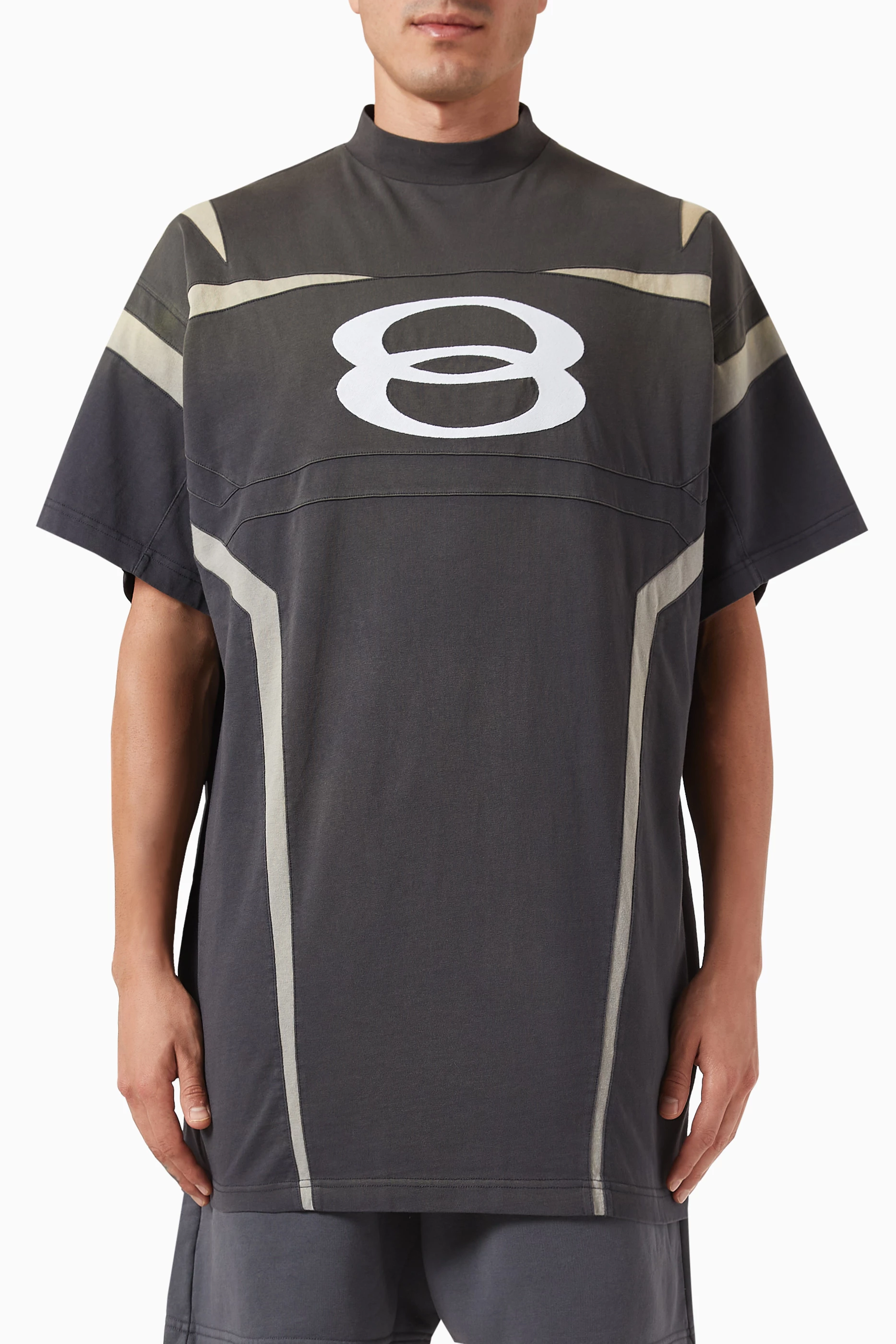Buy Balenciaga Black Unity Sports Icon Biker Oversized T-shirt in