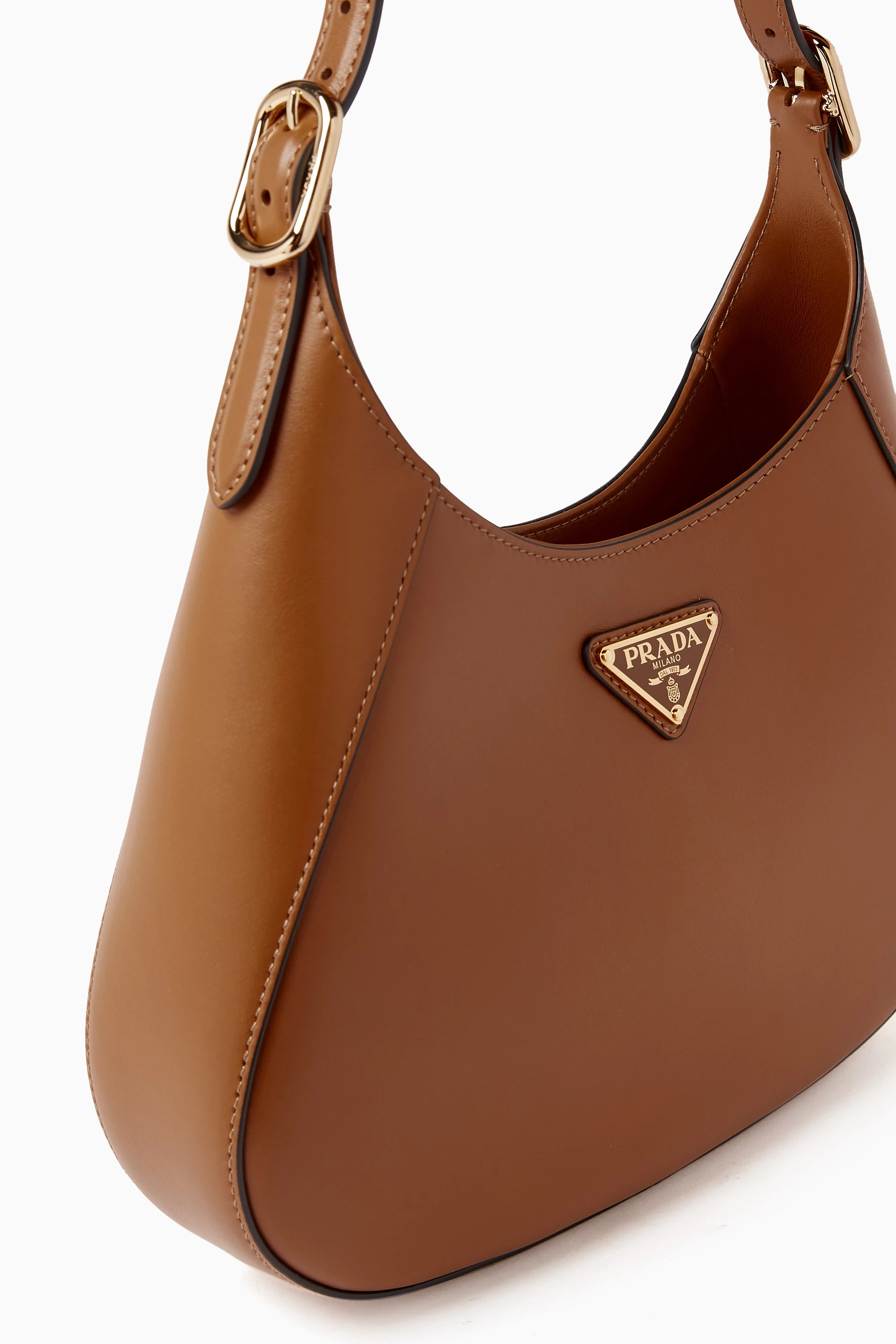 Buy Prada Brown Small Shoulder Bag in Leather For Women Online 