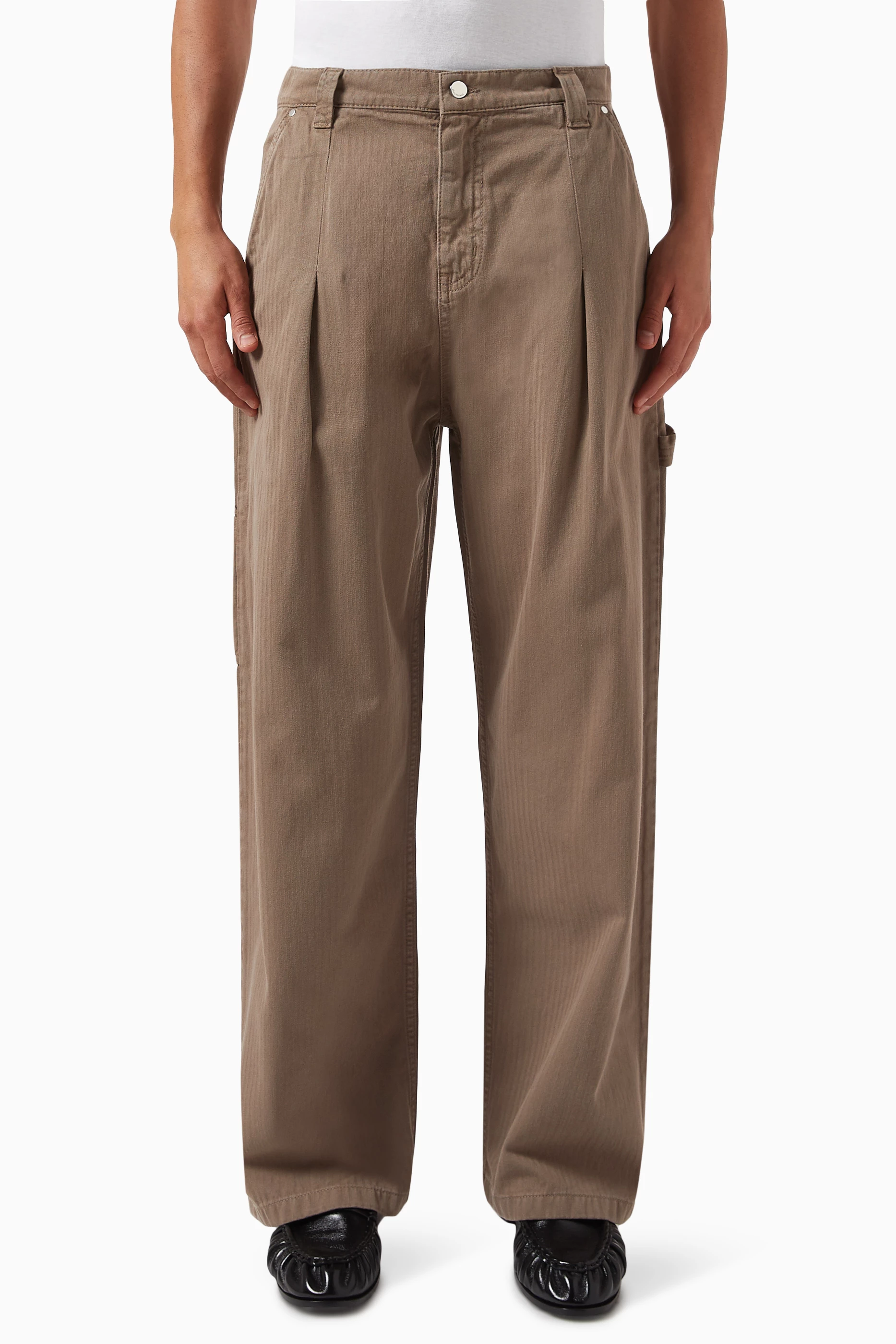 Buy About Blank Neutral Workwear Balloon Pants in Cotton For Men