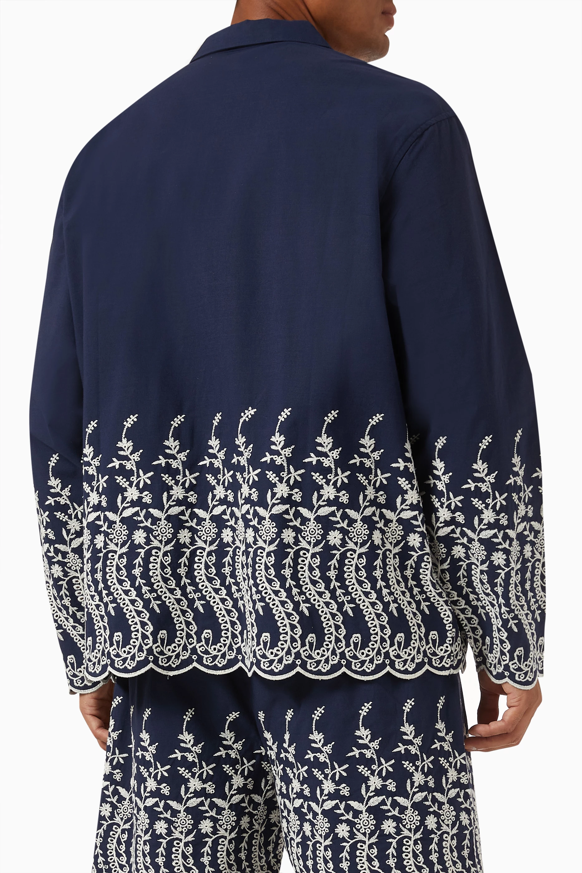 Buy Kith Blue Adonis Camp Collar Shirt in Cotton For Men