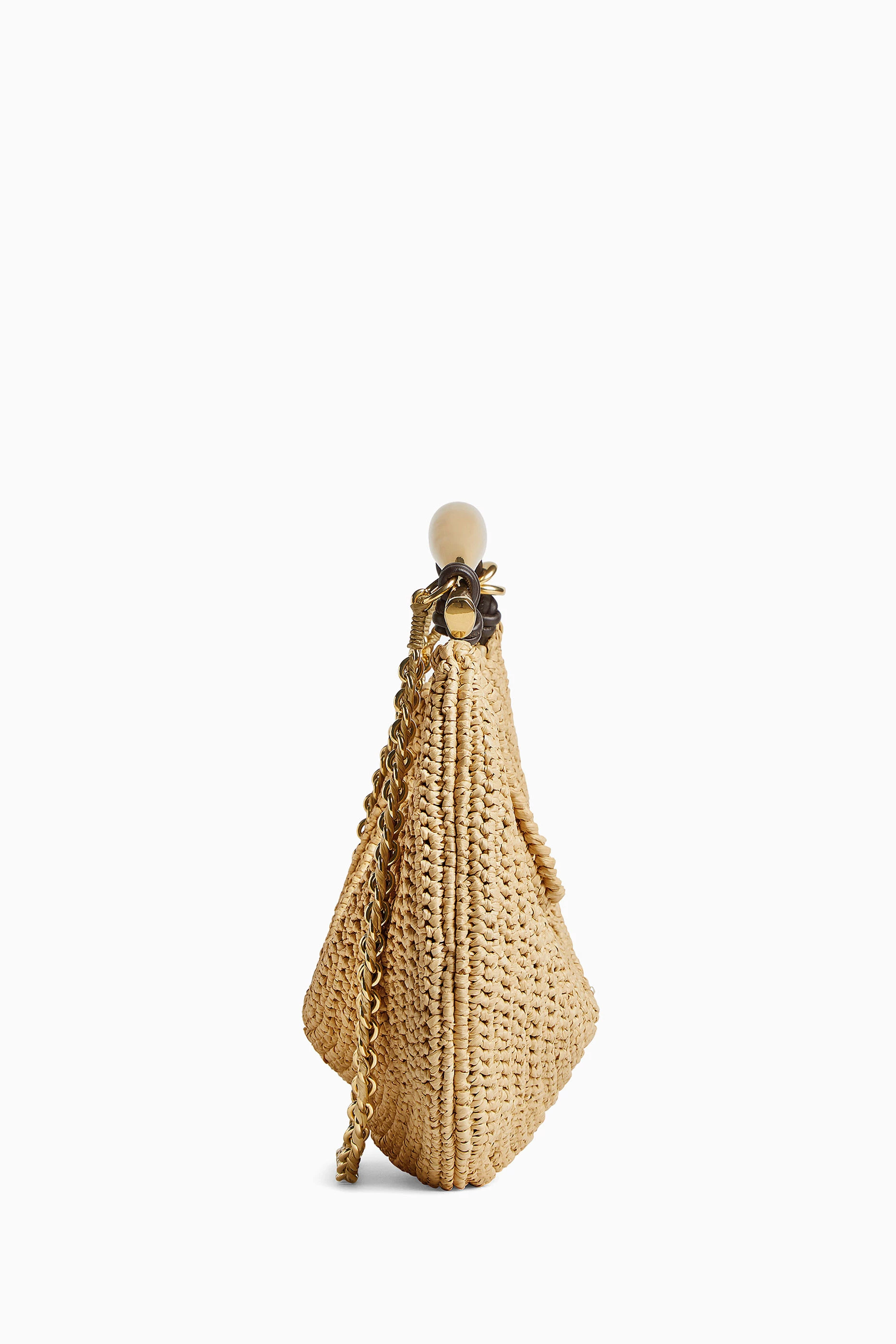 Buy Bottega Veneta Brown Mini Sardine Top-handle Bag in Raffia