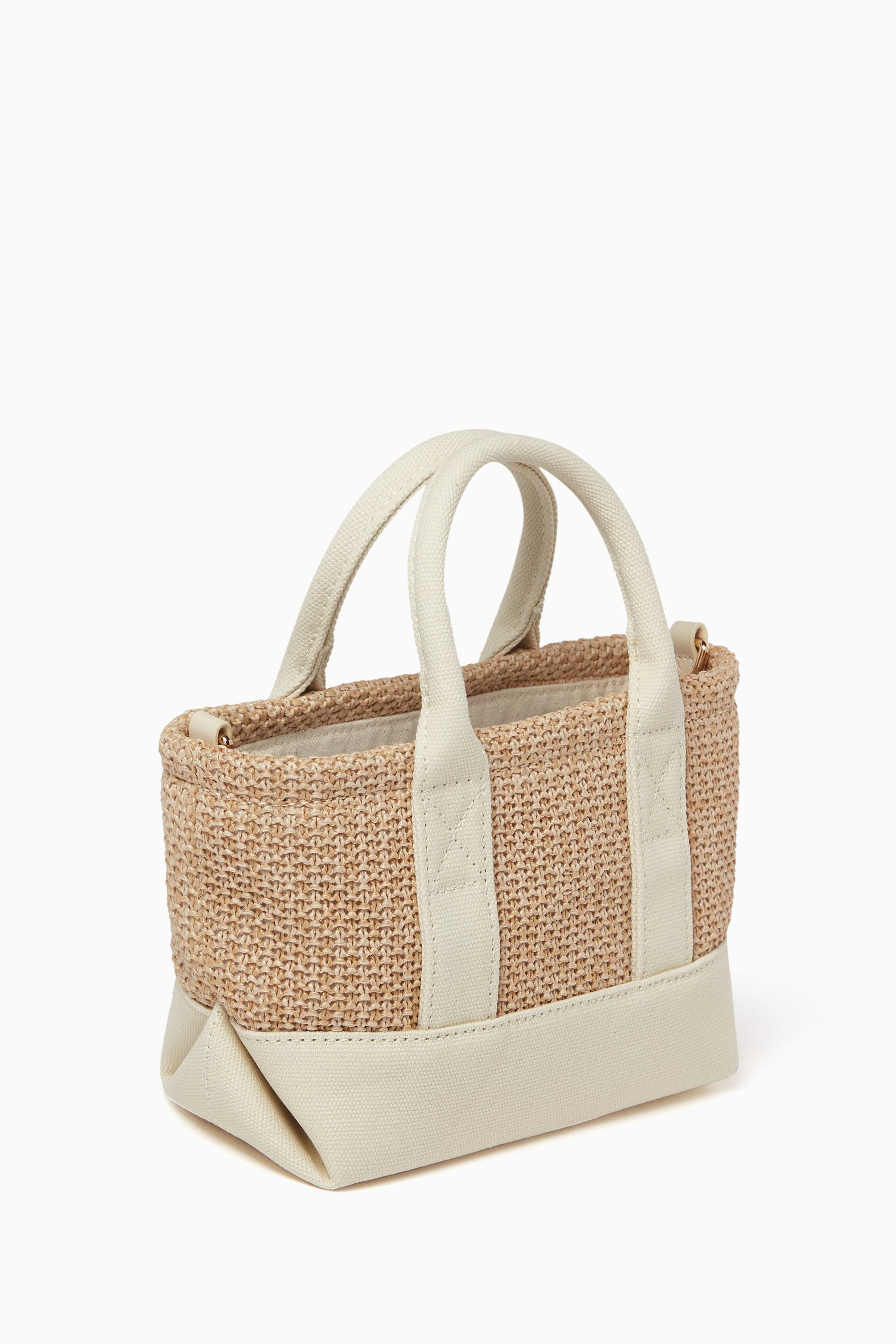 Buy Kith Brown Noemi Tote Bag in Crochet Raffia For Women Online