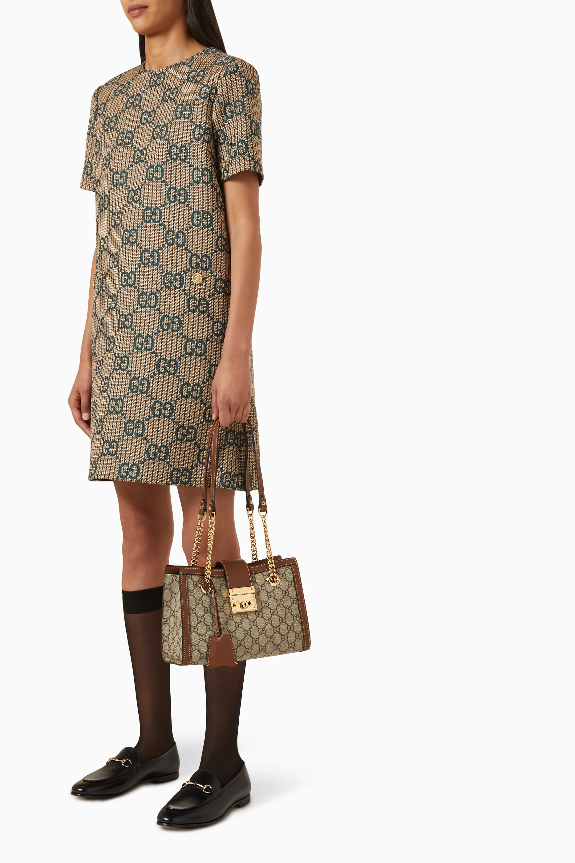 Buy Gucci Brown Small Padlock Shoulder Bag in GG Supreme Canvas For Women Online Ounass Oman