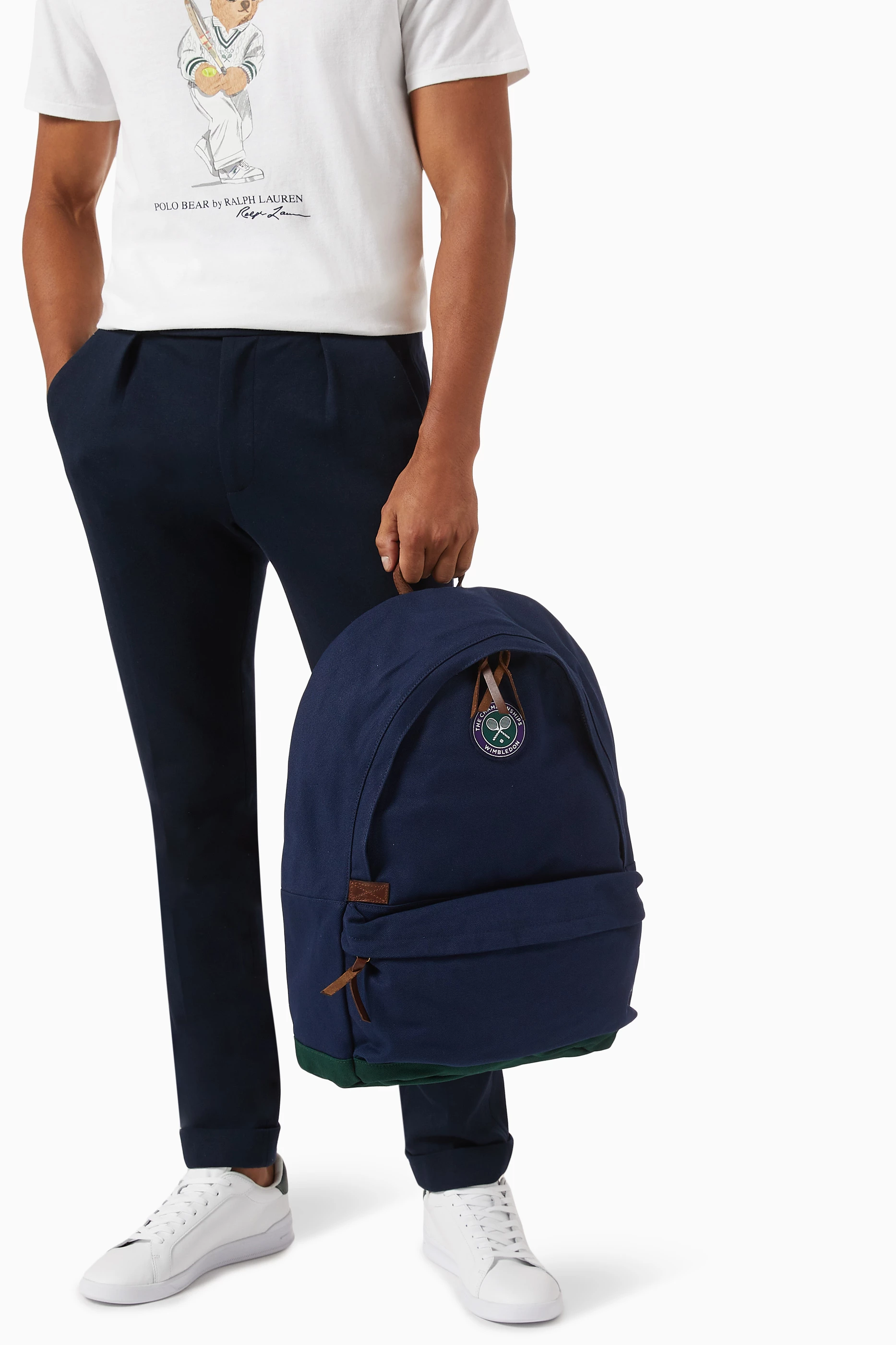 Buy Polo Ralph Lauren Blue Wimbledon Backpack in Cotton-twill For 