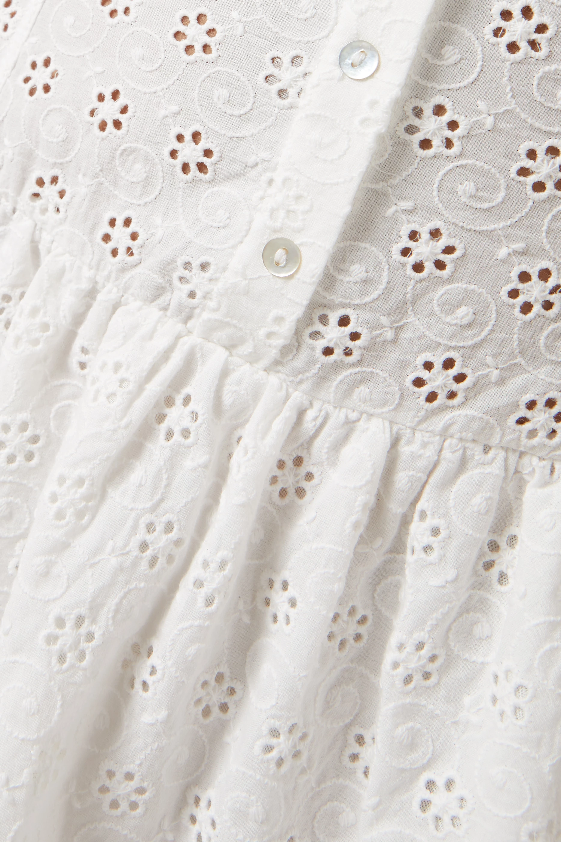 Buy Frankies Bikinis White Christa Eyelet Mini Dress in Cotton Poplin For  Women Online | Ounass Oman