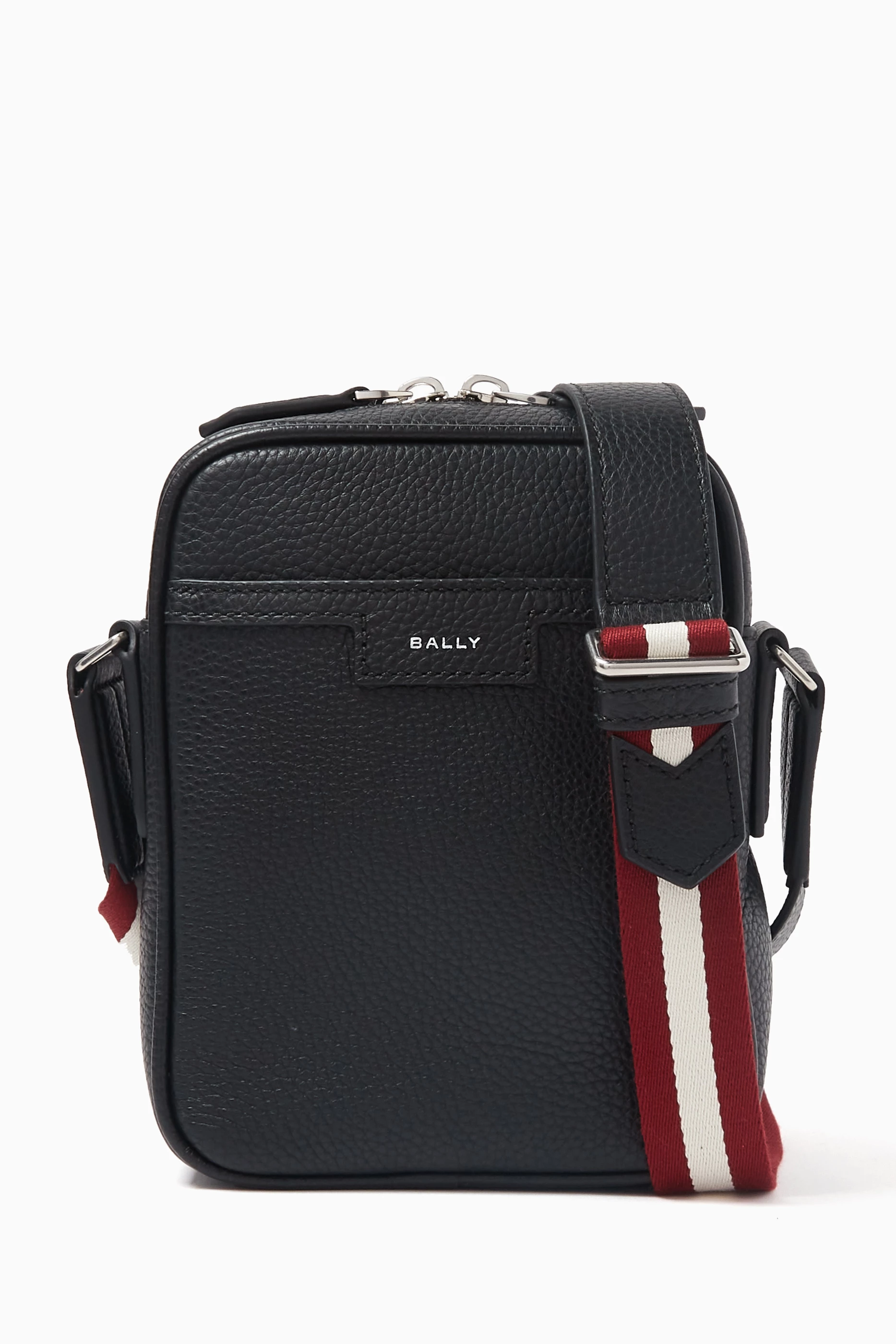 Buy Bally Black Code Crossbody Bag in Grained Leather For Men Online Ounass Oman