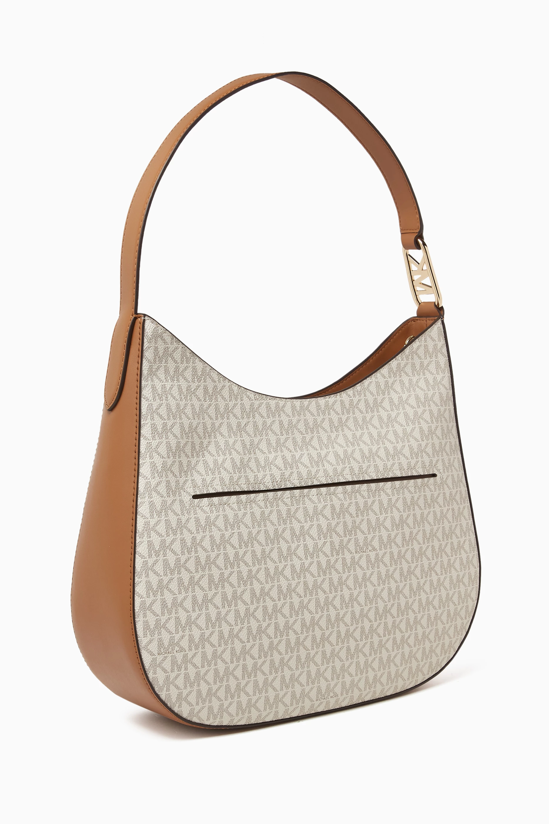 Buy Michael Kors White Large Kensington Signature Logo Hobo