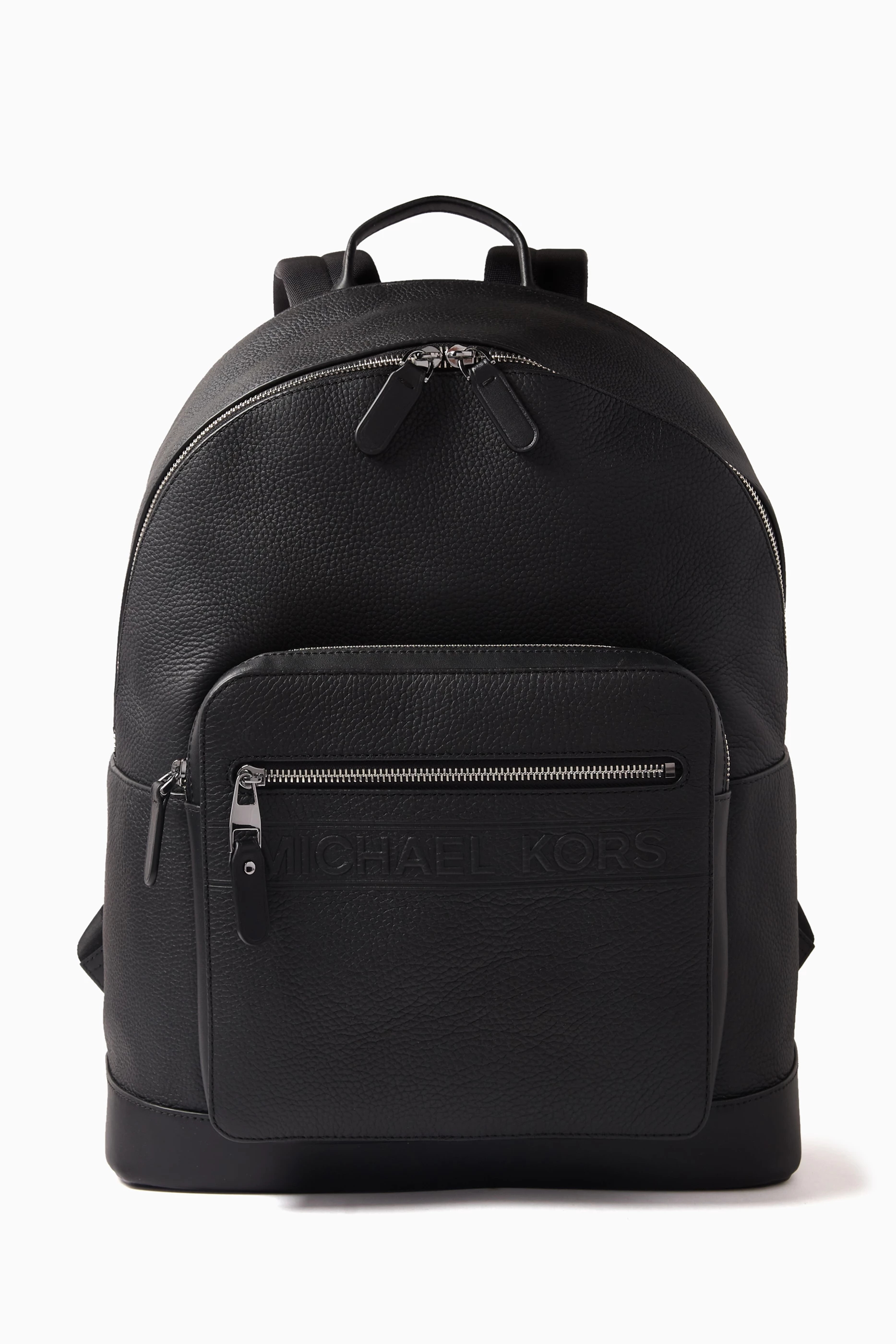 Buy Michael Kors Black Commuter Backpack in Pebbled Leather For