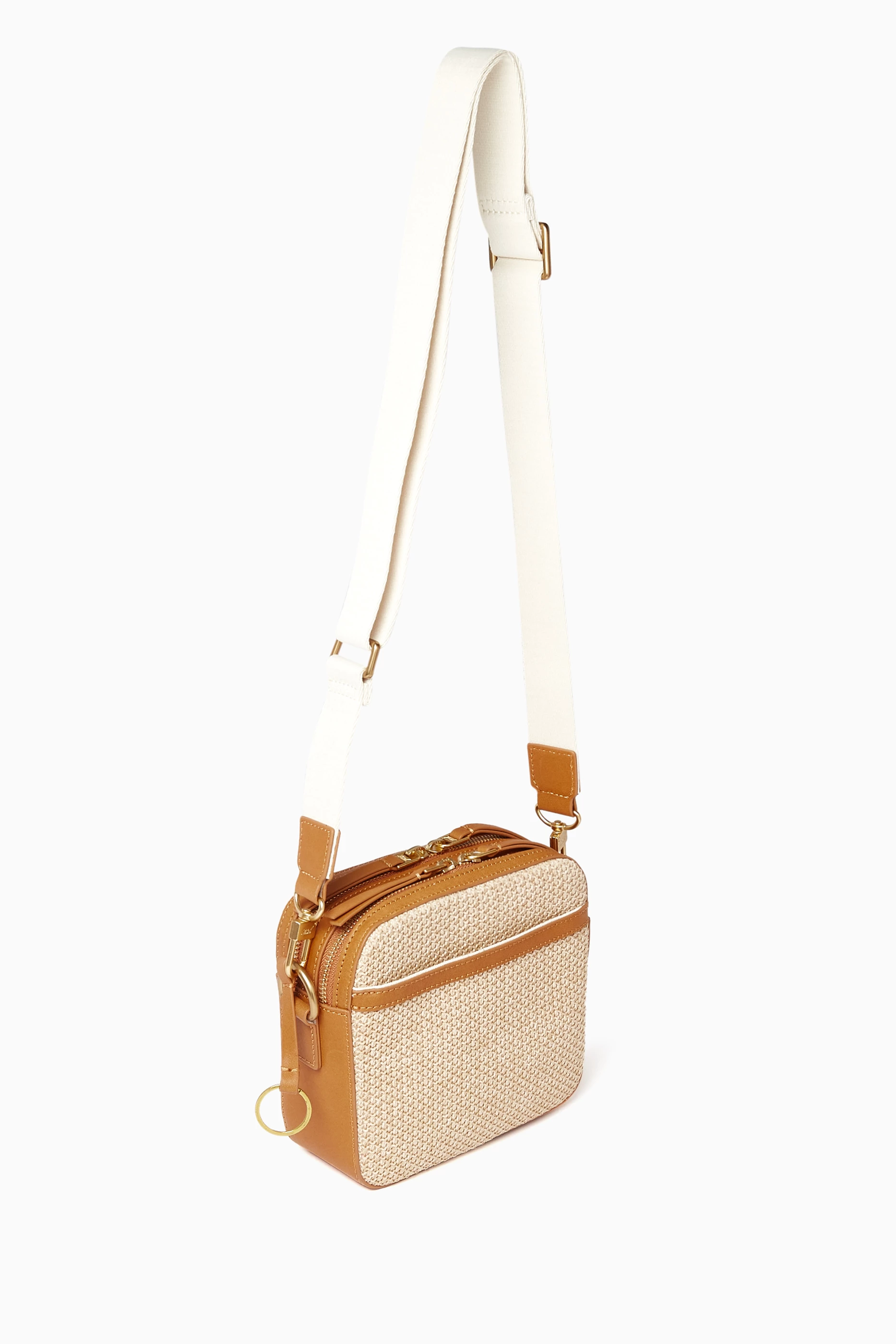 Buy Kith Neutral Sherman Crossbody Bag in Raffia For Men