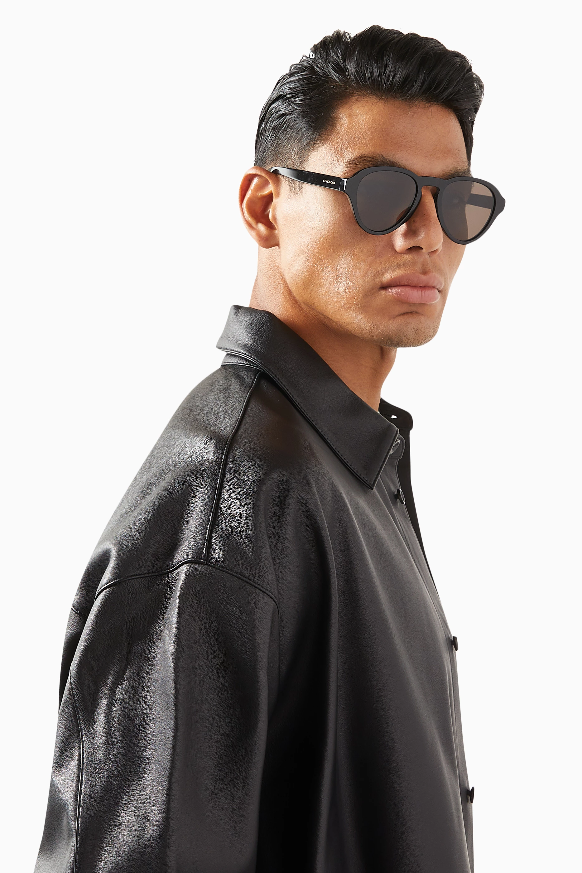 Buy Givenchy Eyewear Black GV Day Aviator Sunglasses in  display picture 2