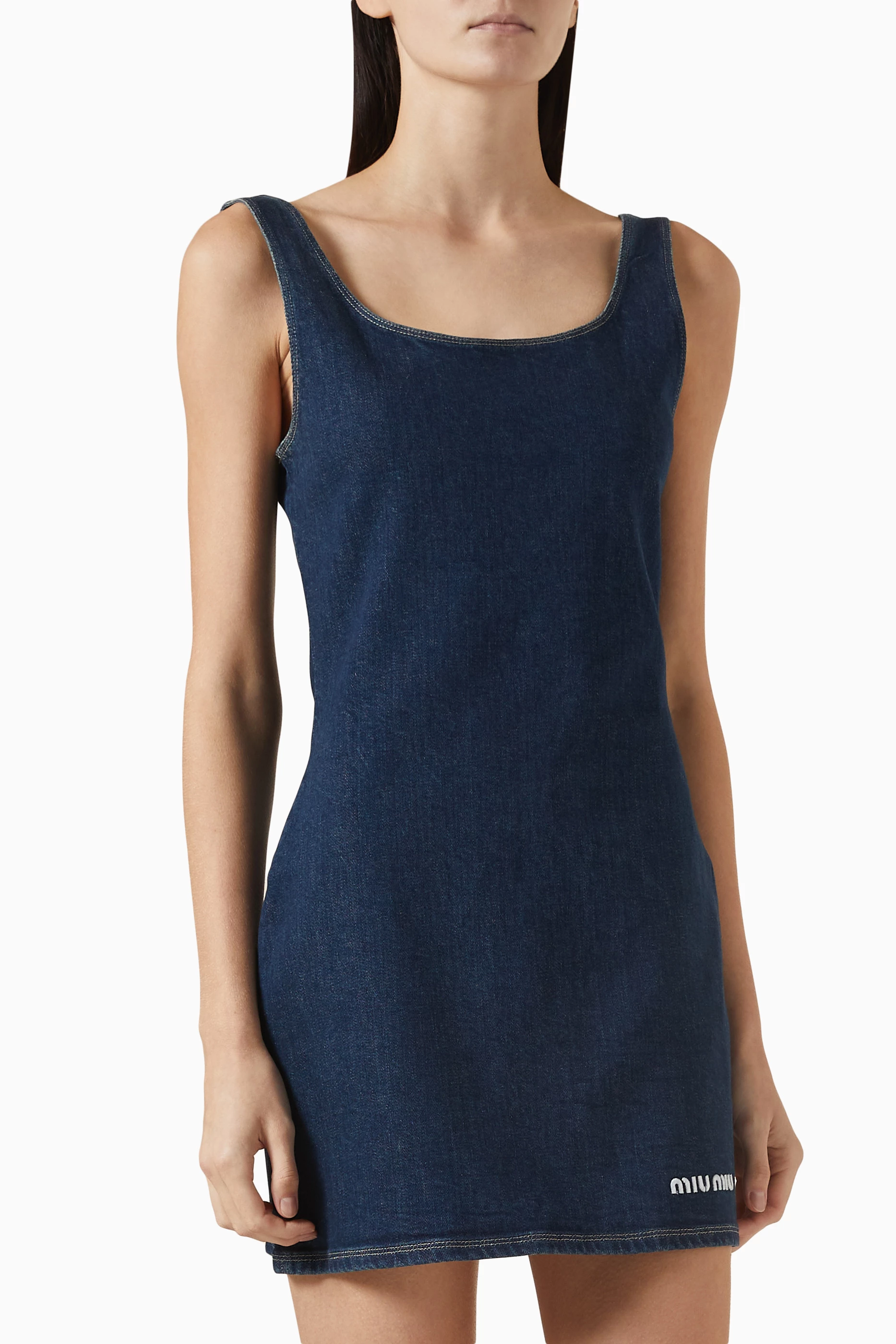 miu miu denim dress Denim dress