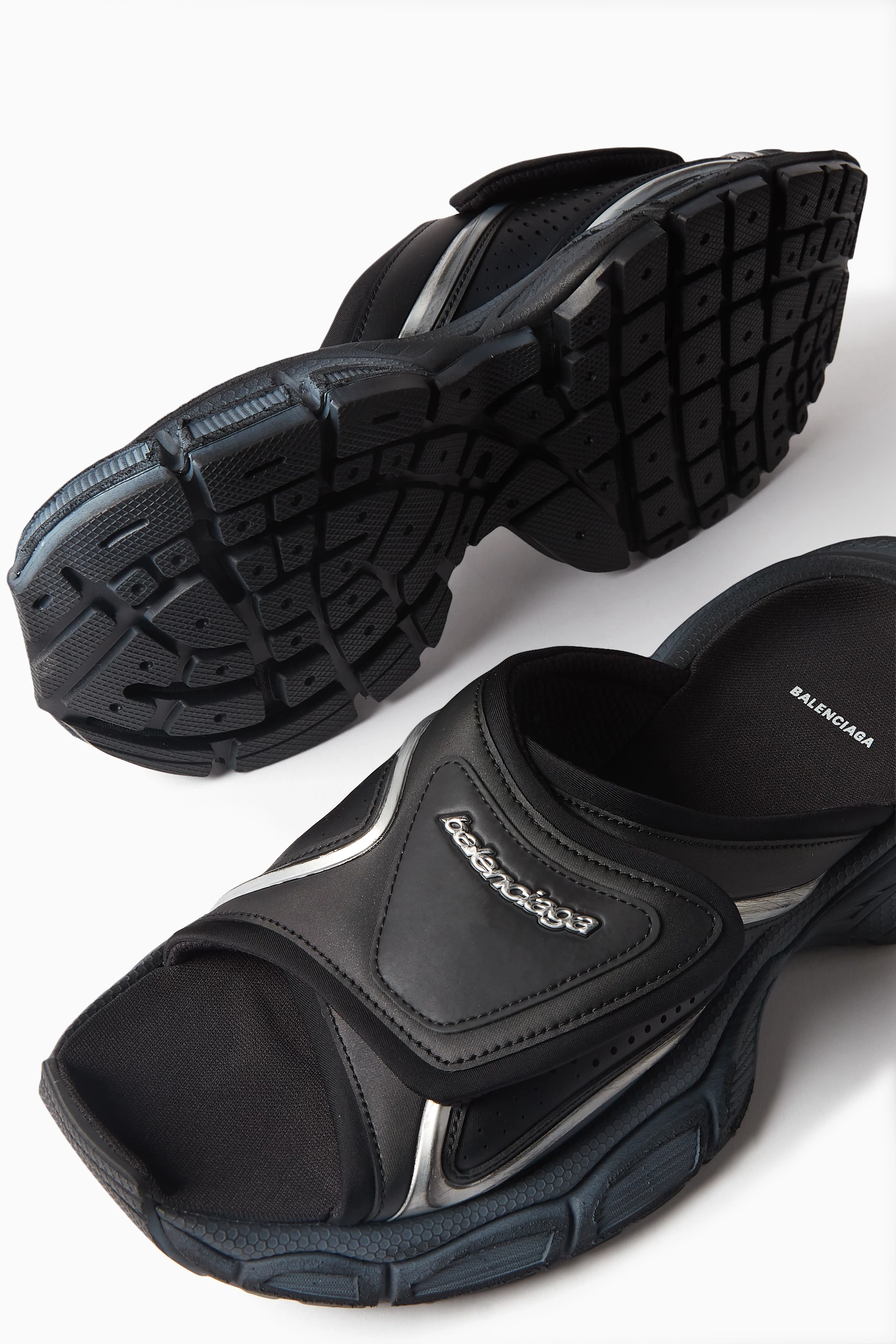 Buy Balenciaga Black 3XL Slide Sandals in Rubber For Men Online Ounass Oman