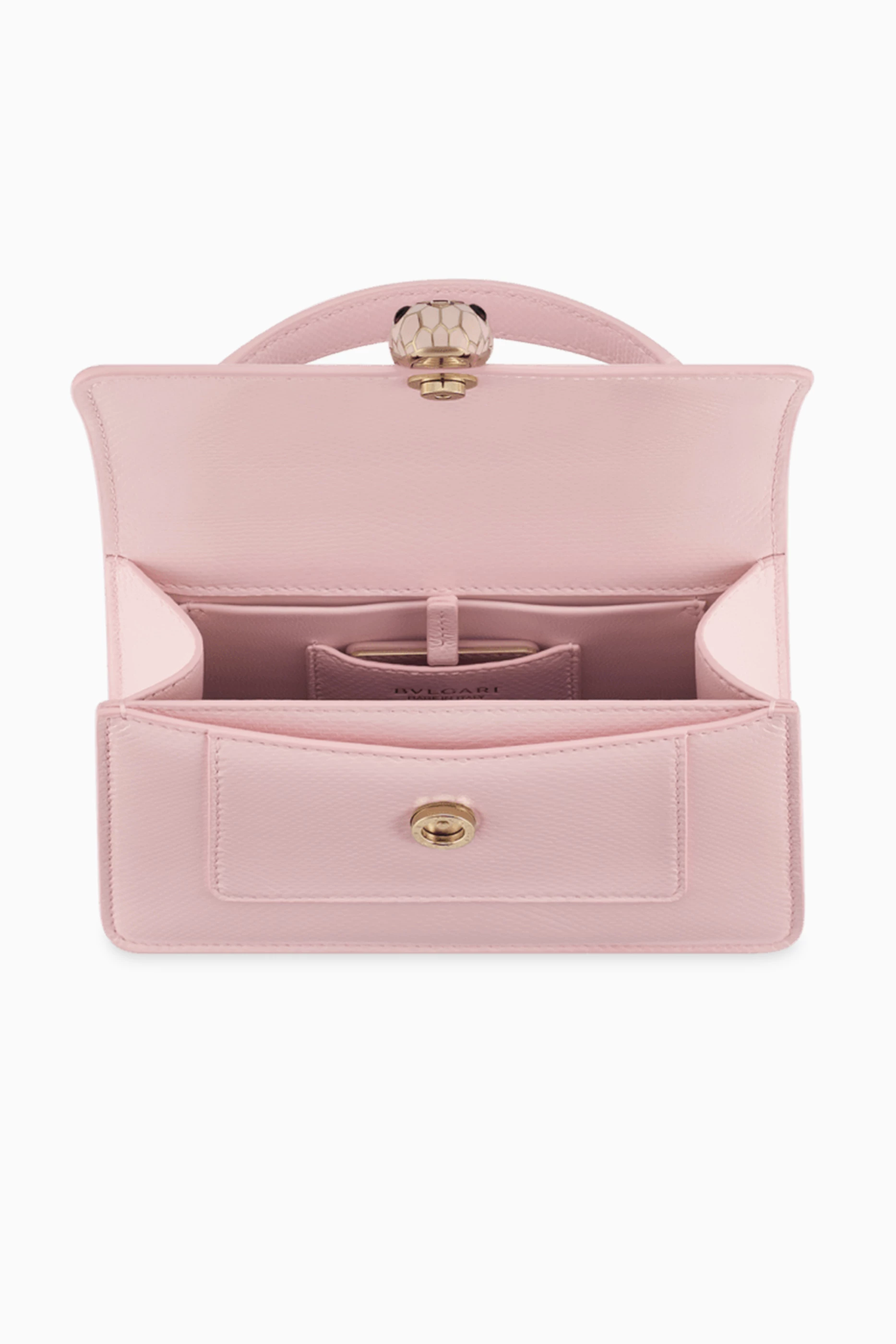Buy BVLGARI Pink Small Serpenti Forever Top handle Bag in Snakeskin Leather For Women Online Ounass Oman