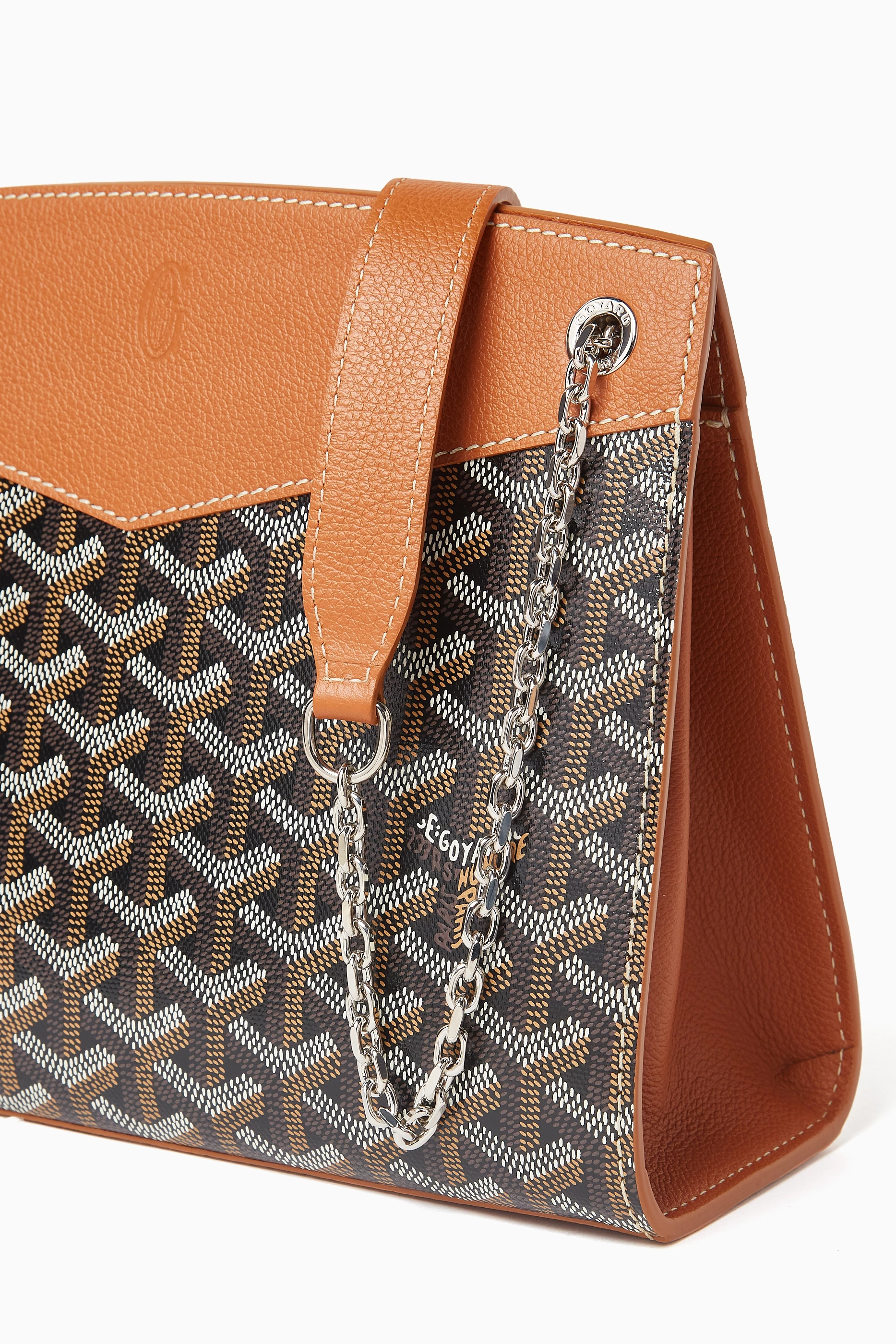 Buy Goyard Pre-Loved Brown Rouette Structuré PM Shoulder Bag in