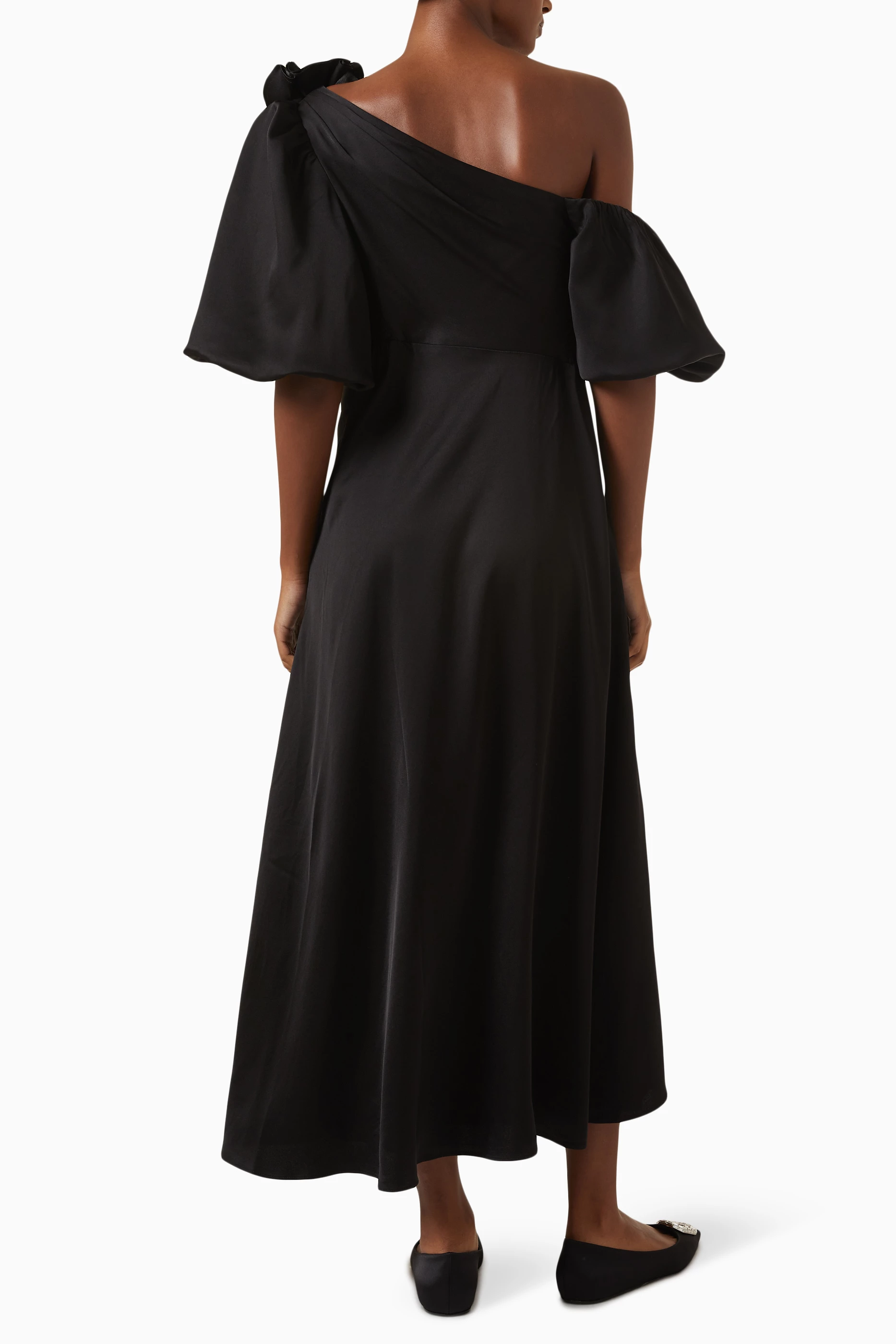 aje magnetic draped midi dress Buy Aje Black Magnetic Draped Midi Dress For Women Online