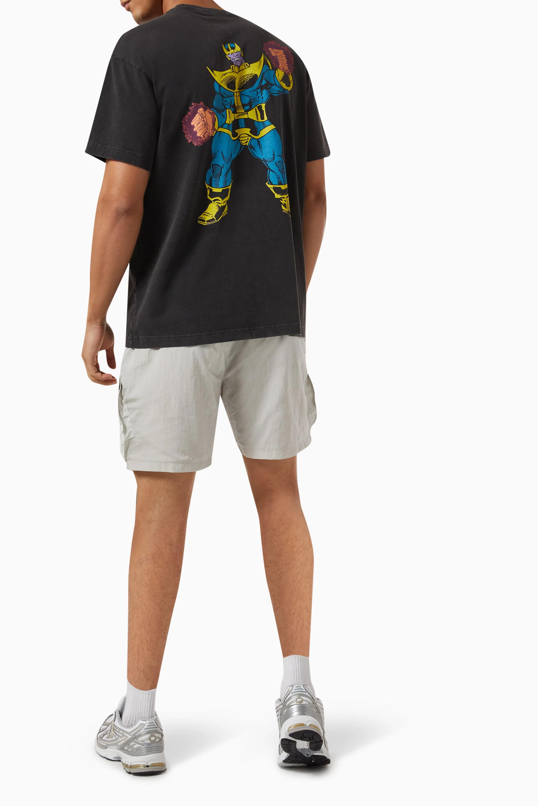 Buy Kith Black x Marvel Thanos Vintage T-shirt in Cotton For Men