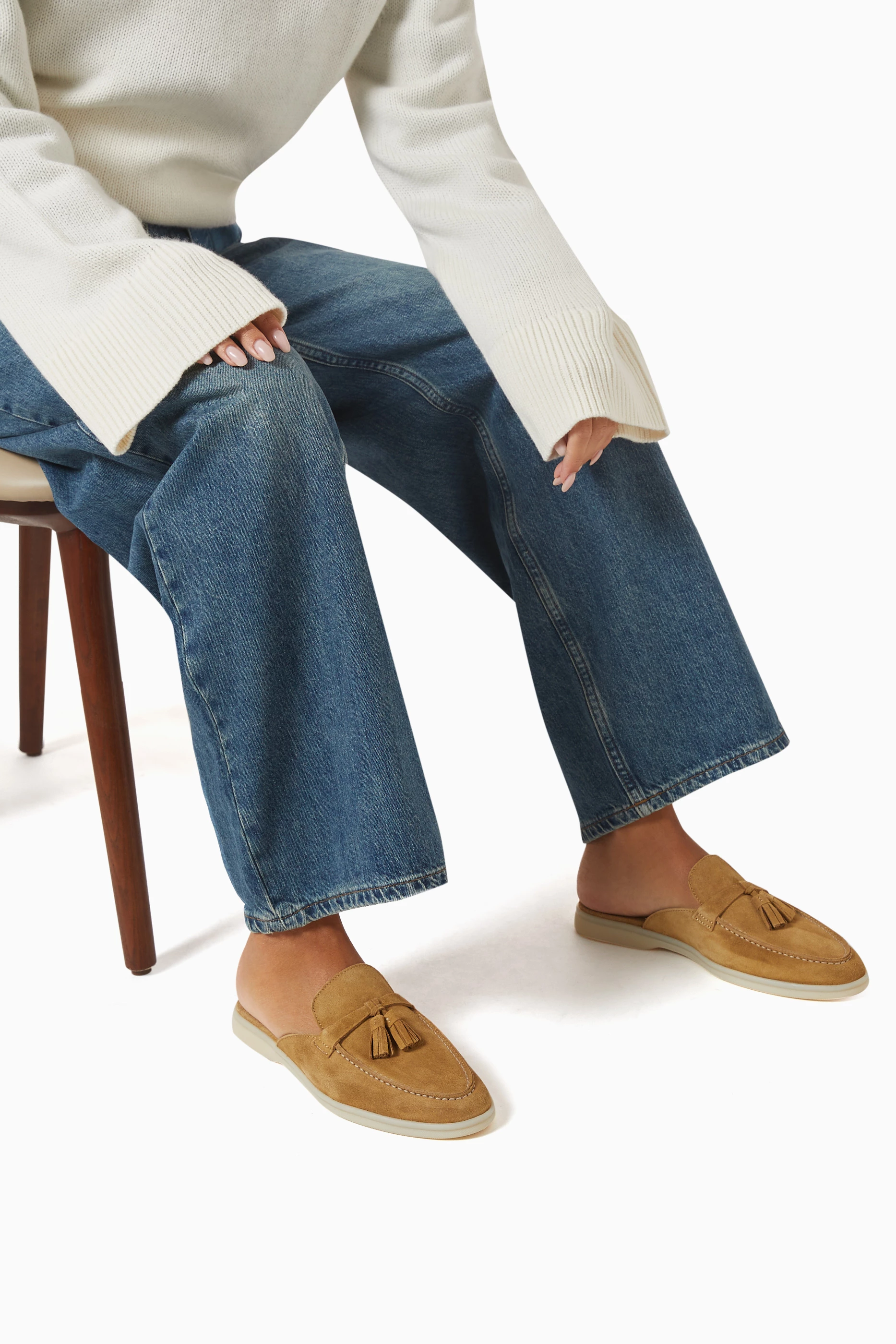サンダル・ミュール SCAROSSO Lucrezia Beige Scamosciata (LUCREZIAMULEBEISUED) Lucrezia Beige Suede Mules for Women | Scarosso®