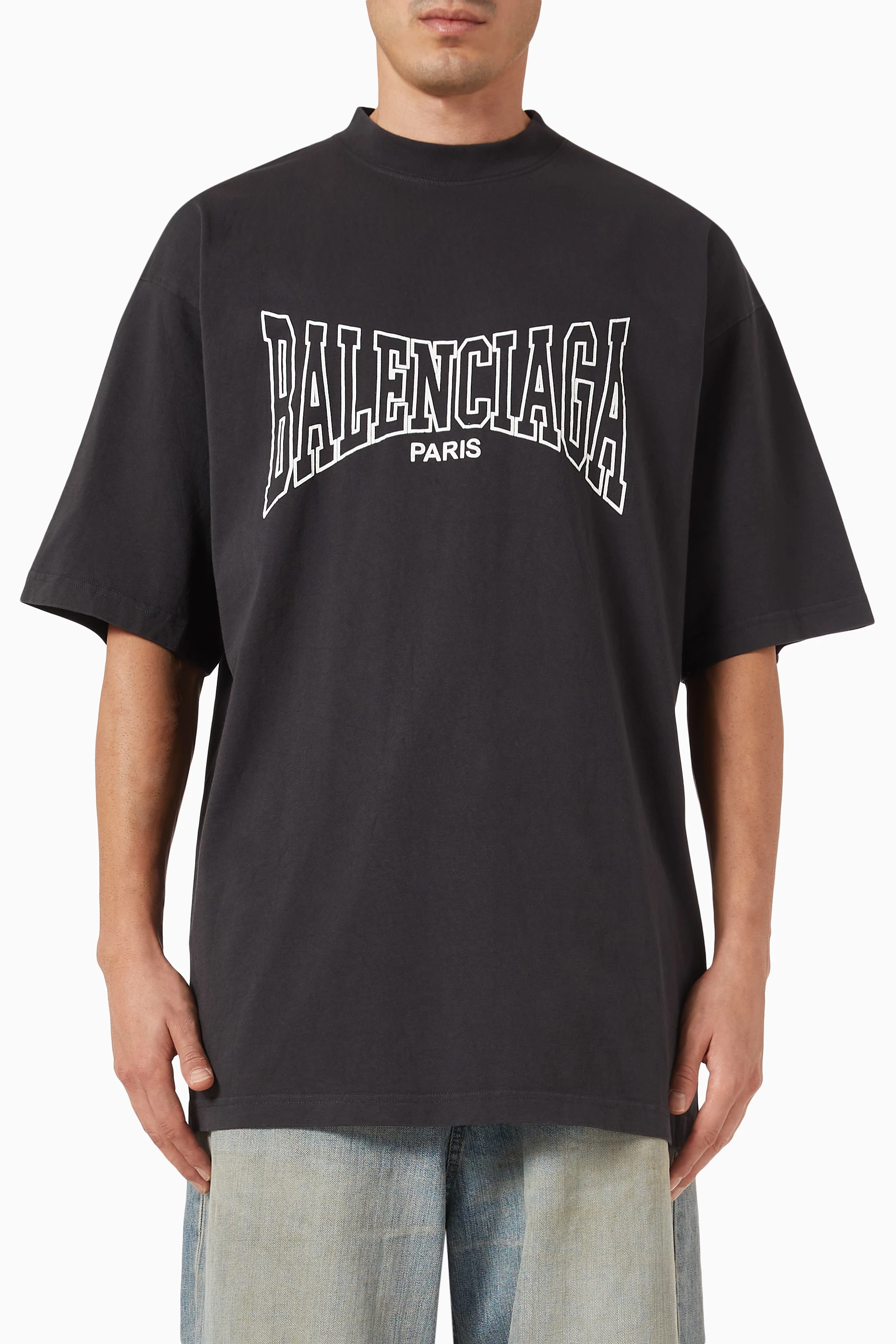 Buy Balenciaga Black Boxing Medium-fit T-shirt in Vintage-jersey