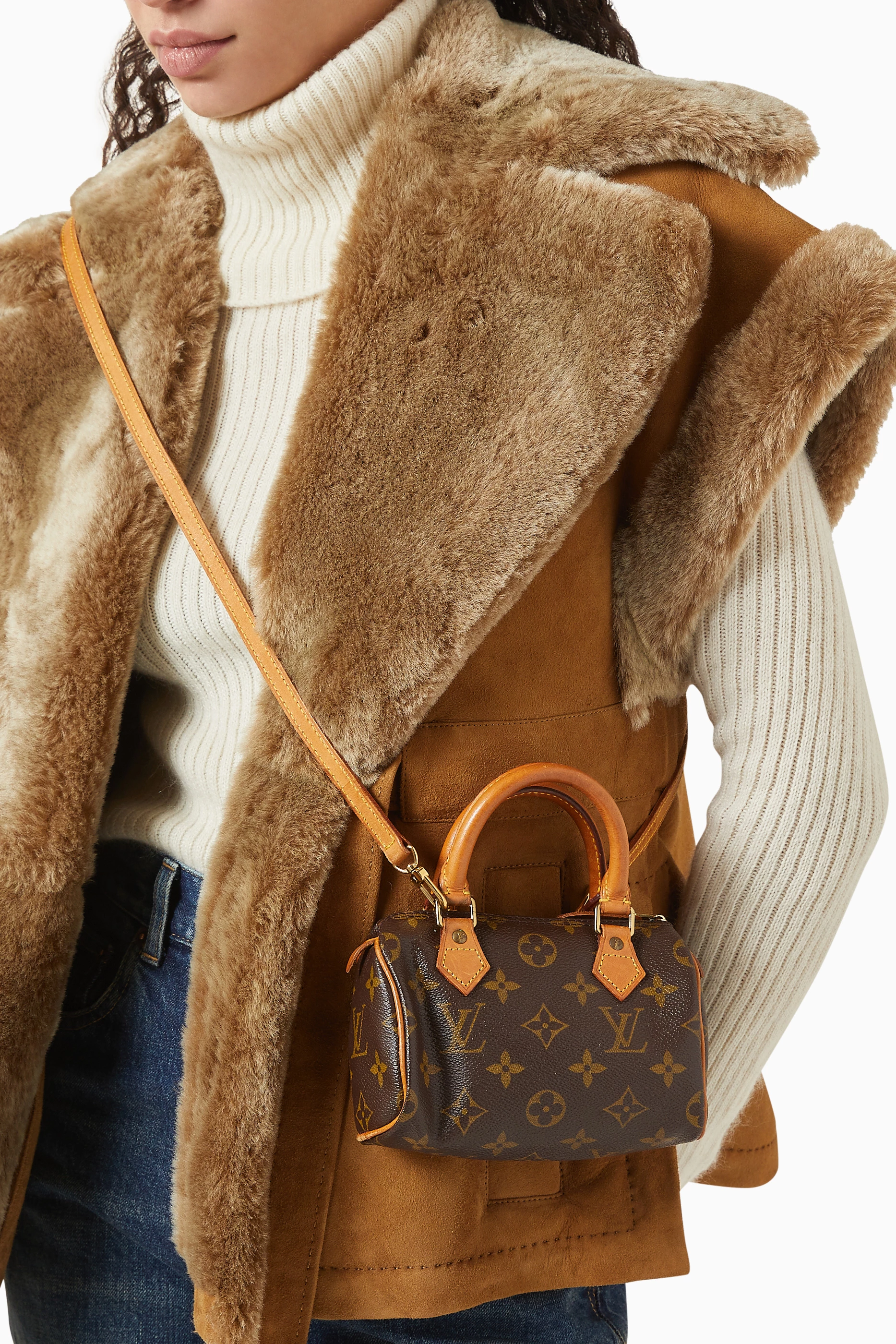 Buy Louis Vuitton Pre-Loved Brown 90s Nano Speedy Bag in Monogram