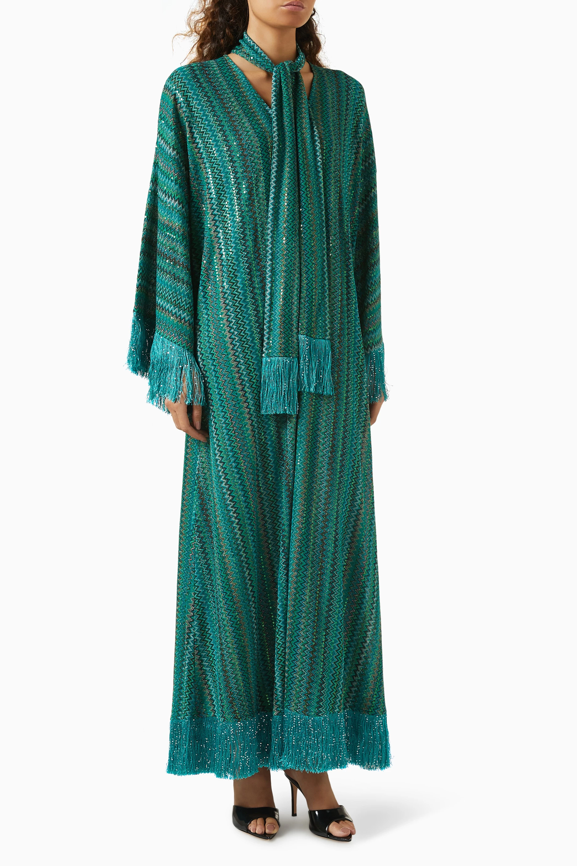 green missoni dress Green Long Prom Dresses, Green Satin Formal Long Evening Dress – shopluu main image 1