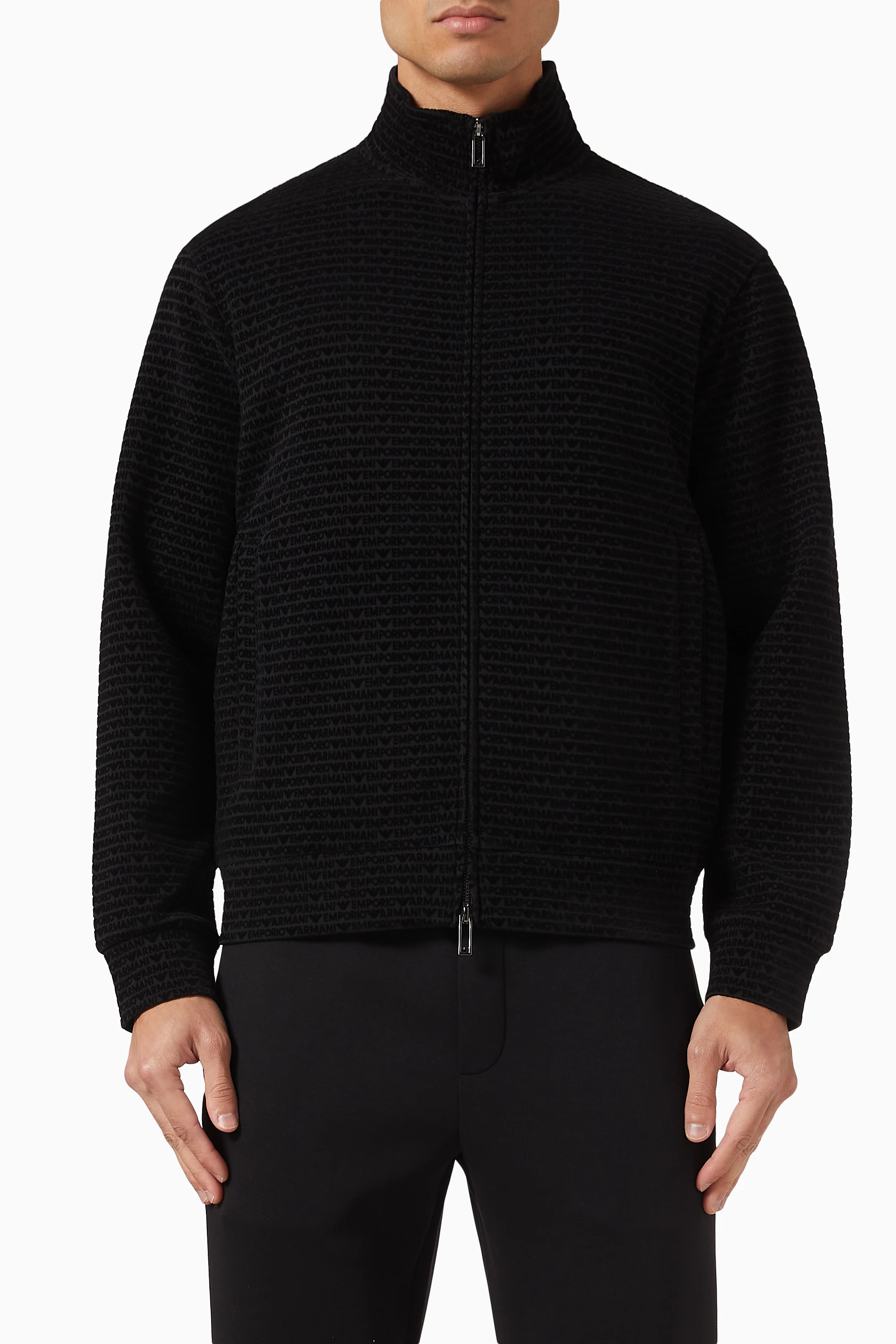 Buy Emporio Armani Black EA Logo Sweatshirt For Men Online EMPOANi