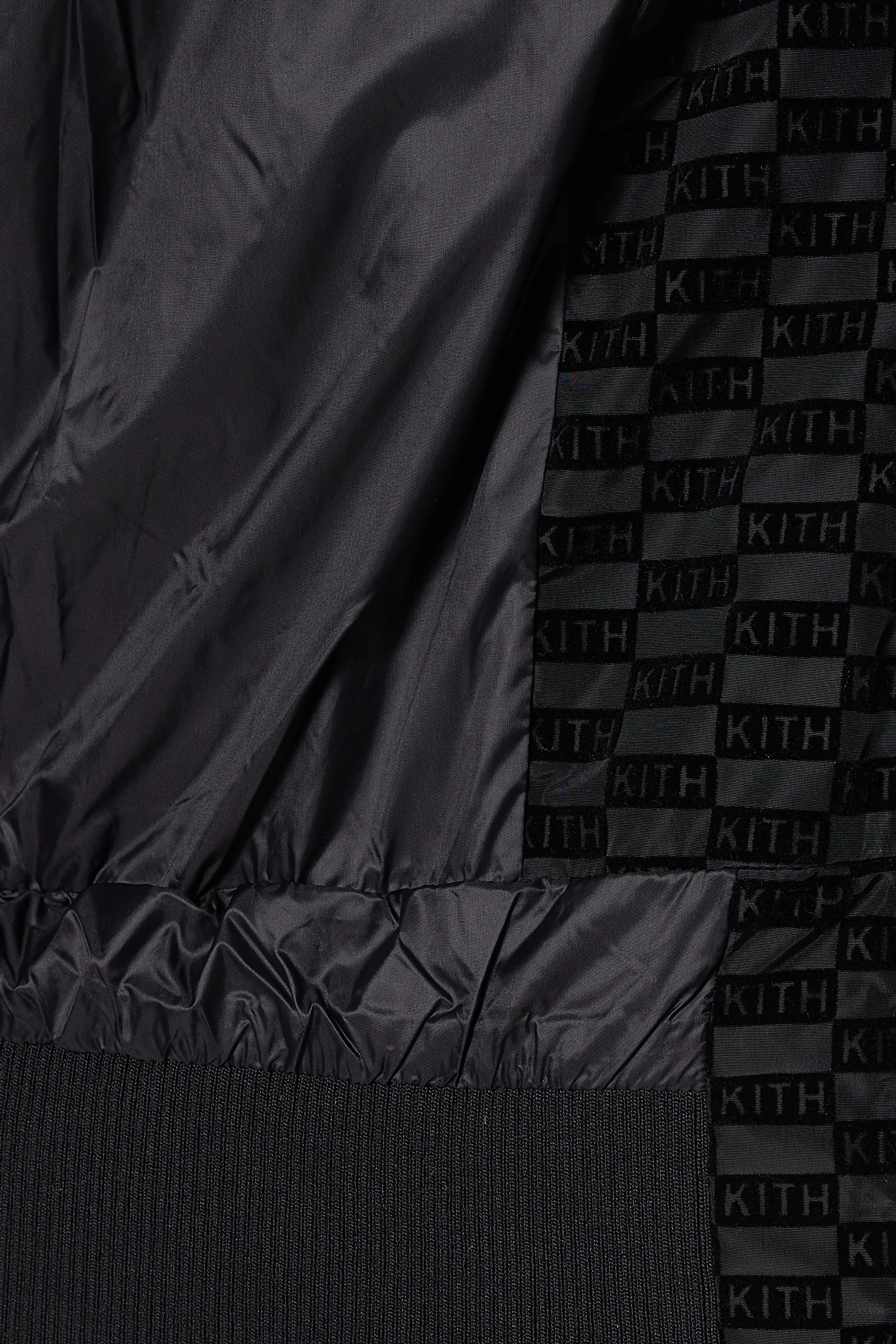 Buy Kith Black Monogram Midi Puffer Jacket in Nylon For Men Online 