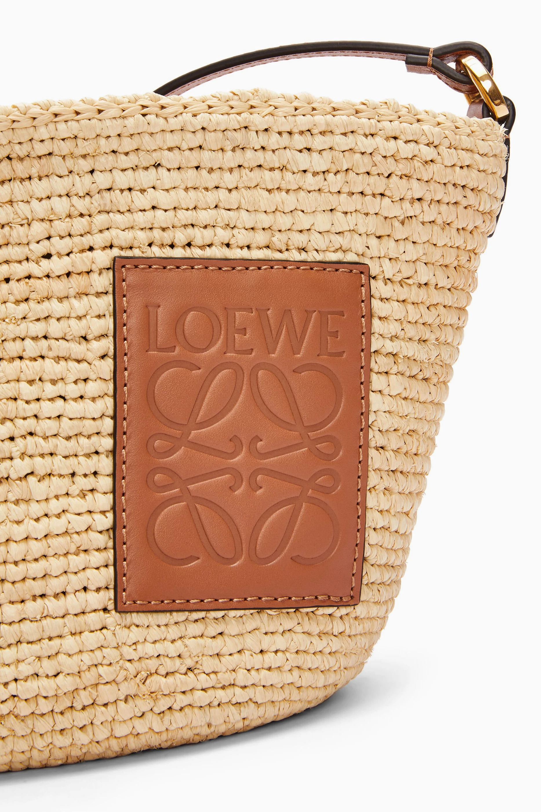 年末セール7千円off【ほぼ未使用】LOEWE ORO SMALL DUNAS LOEWE LOEWE x Paula's Ibiza Small Punch Hole Raffia Hobo Bag