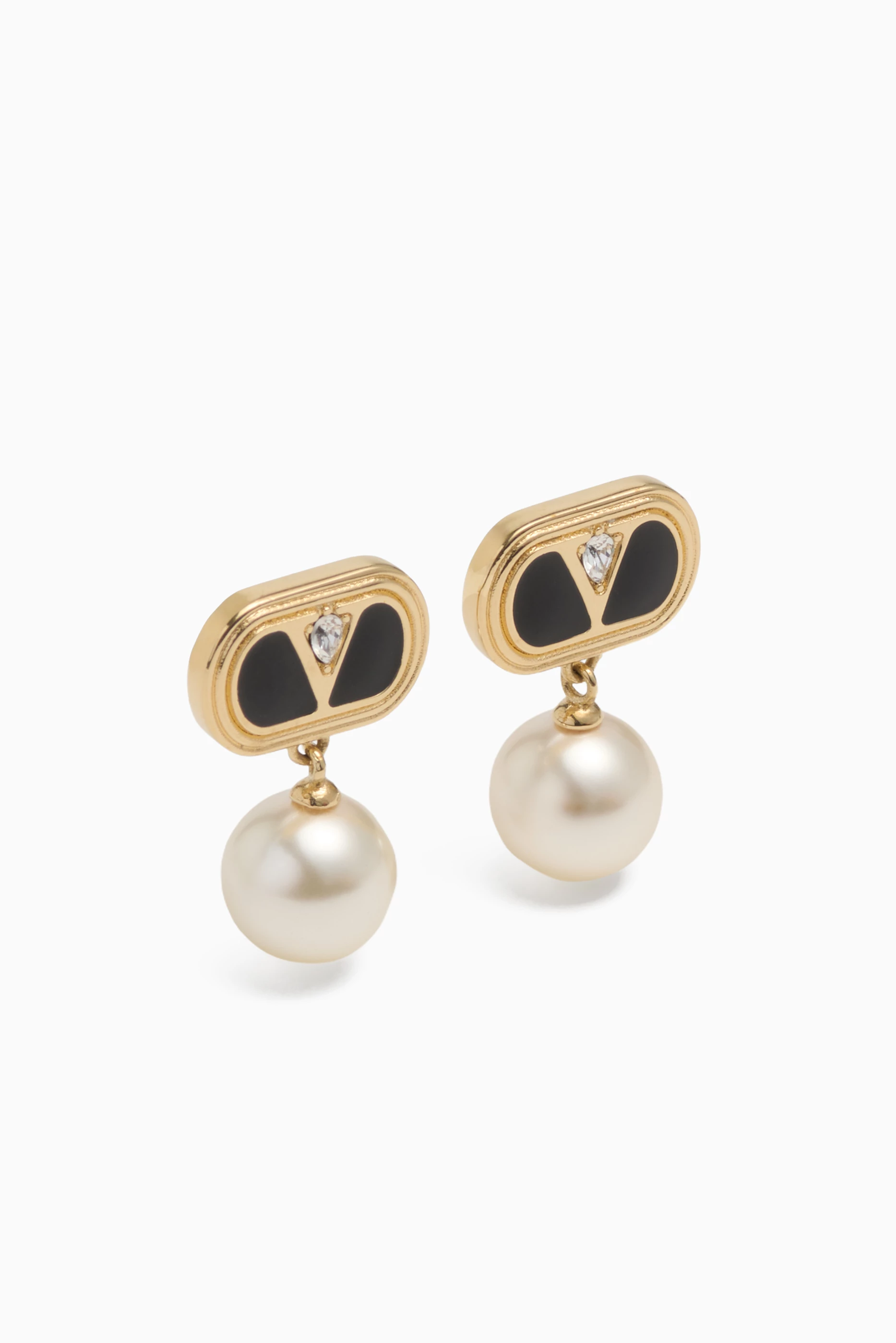 アクセサリーその他 Valentino Garavani Gold Ovalette earrings with Swarovski cry Buy Valentino Garavani Metallic Ovalette Swarovski® Pearl