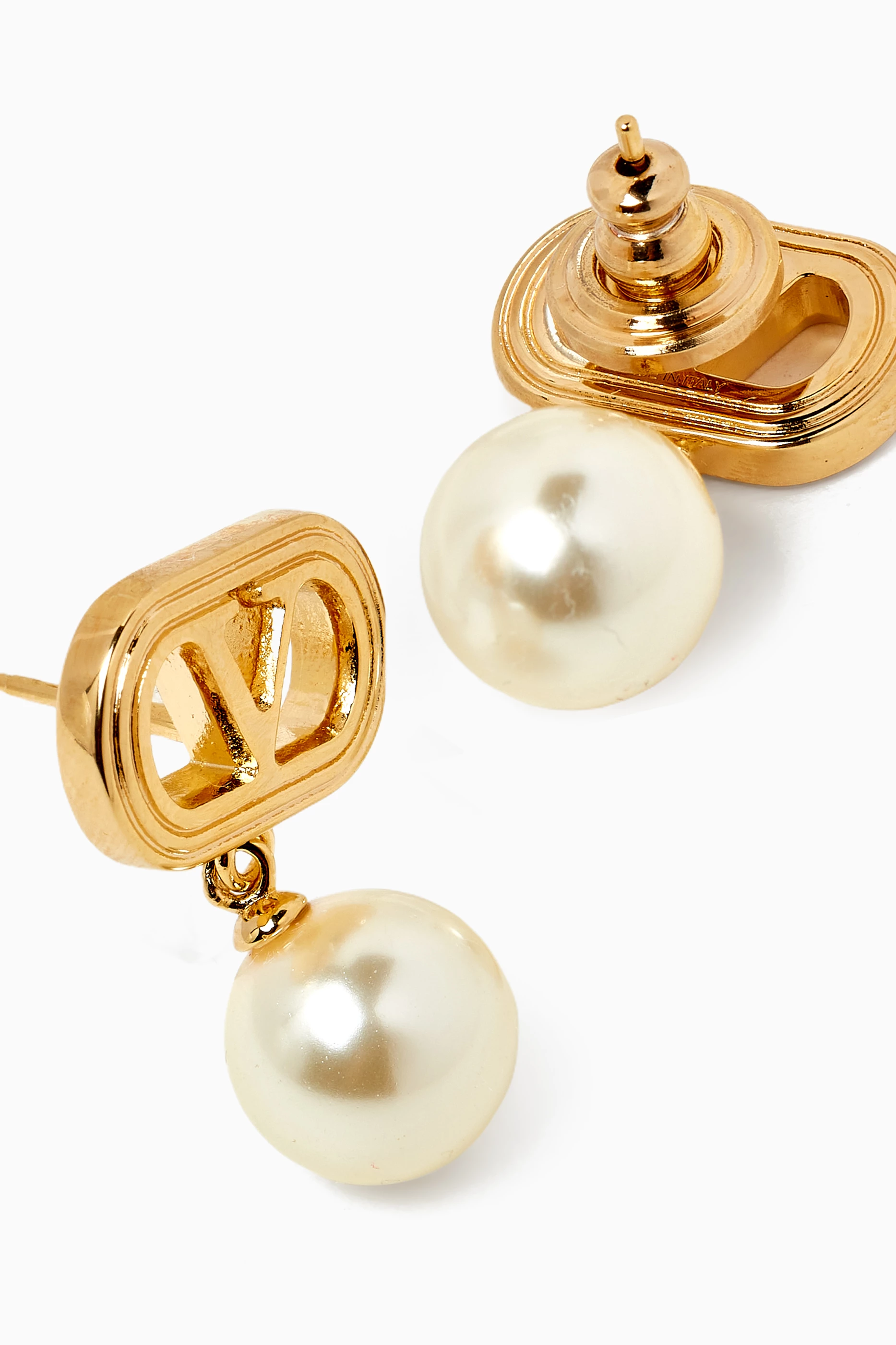 アクセサリーその他 Valentino Garavani Oval earrings with Swarovski pearl Valentino Garavani Ovalette Metal, Pearl and Swarovski