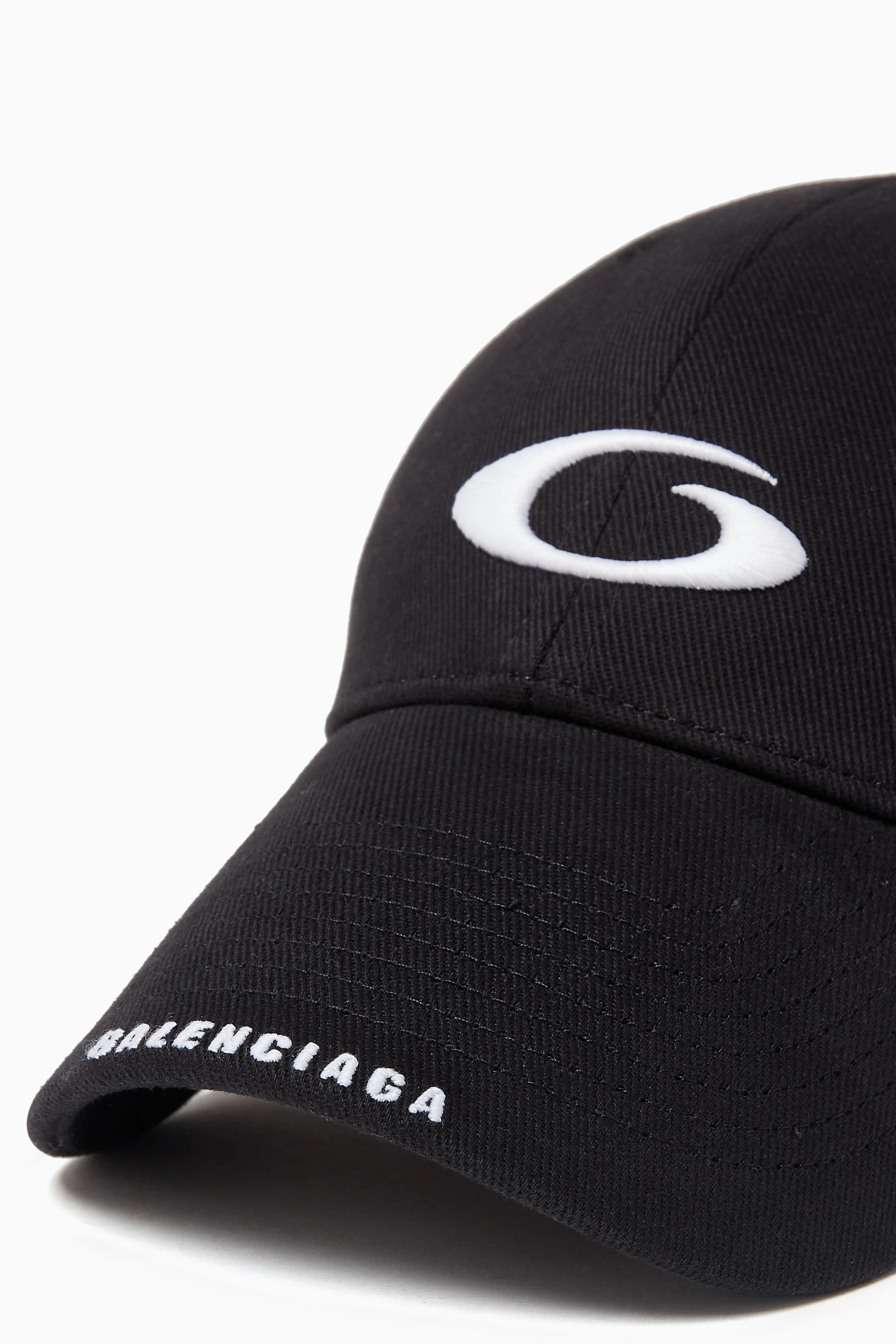Buy Balenciaga Black Loop Sports Icon Embossed Cap in Cotton For 