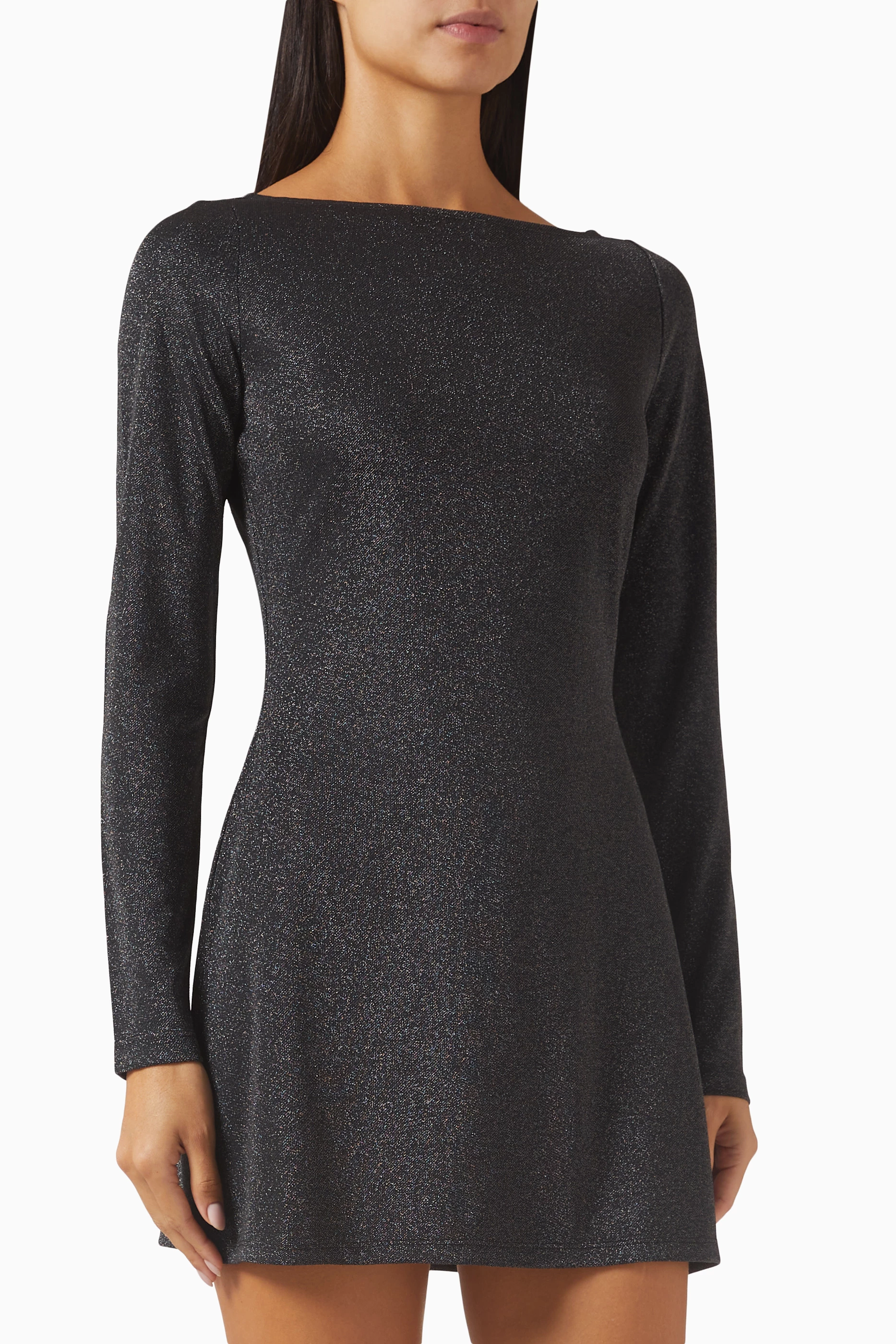 black long knit dress Black Ribbed Knit Maxi Sweater Dress
