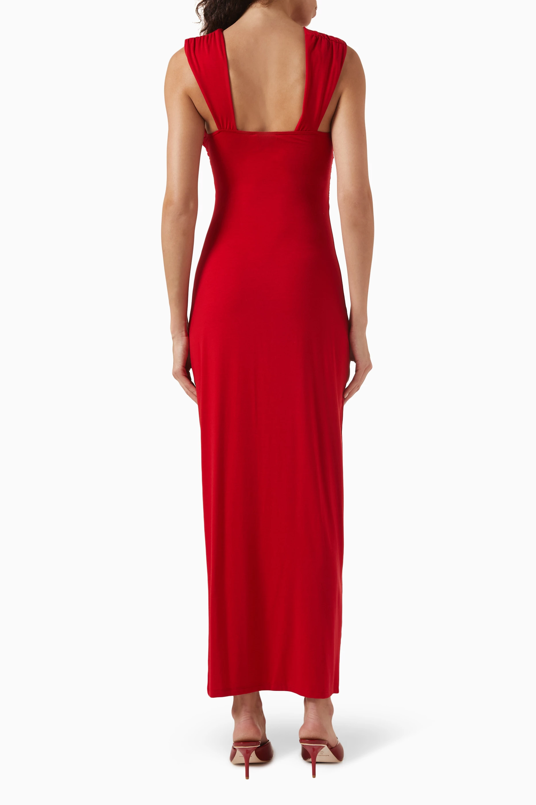 Buy Reformation Red Xena Maxi Dress in Cotton-knit For Women Online |  Ounass Oman
