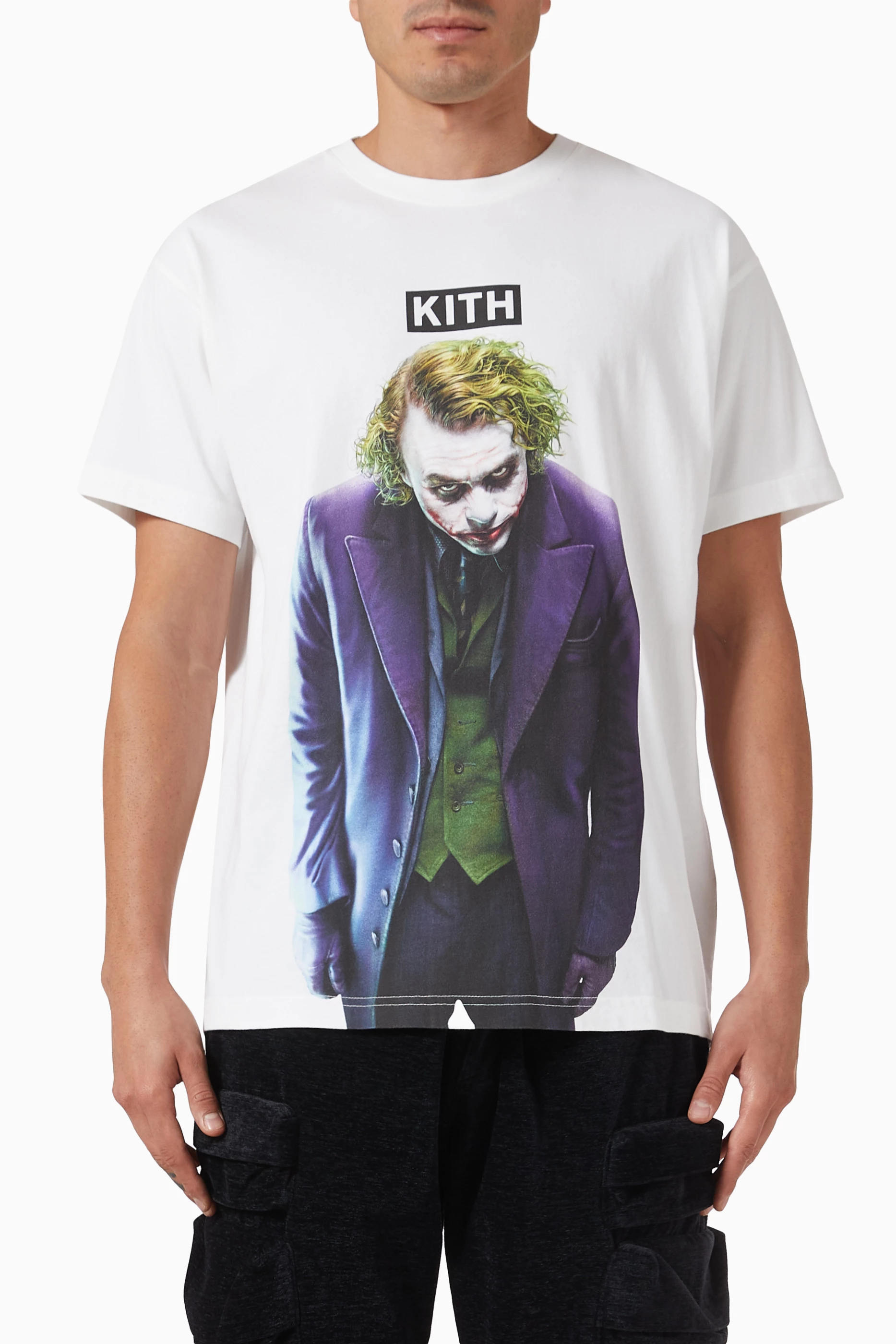 Buy Kith White x Batman Joker Vintage T-shirt in Cotton For Men
