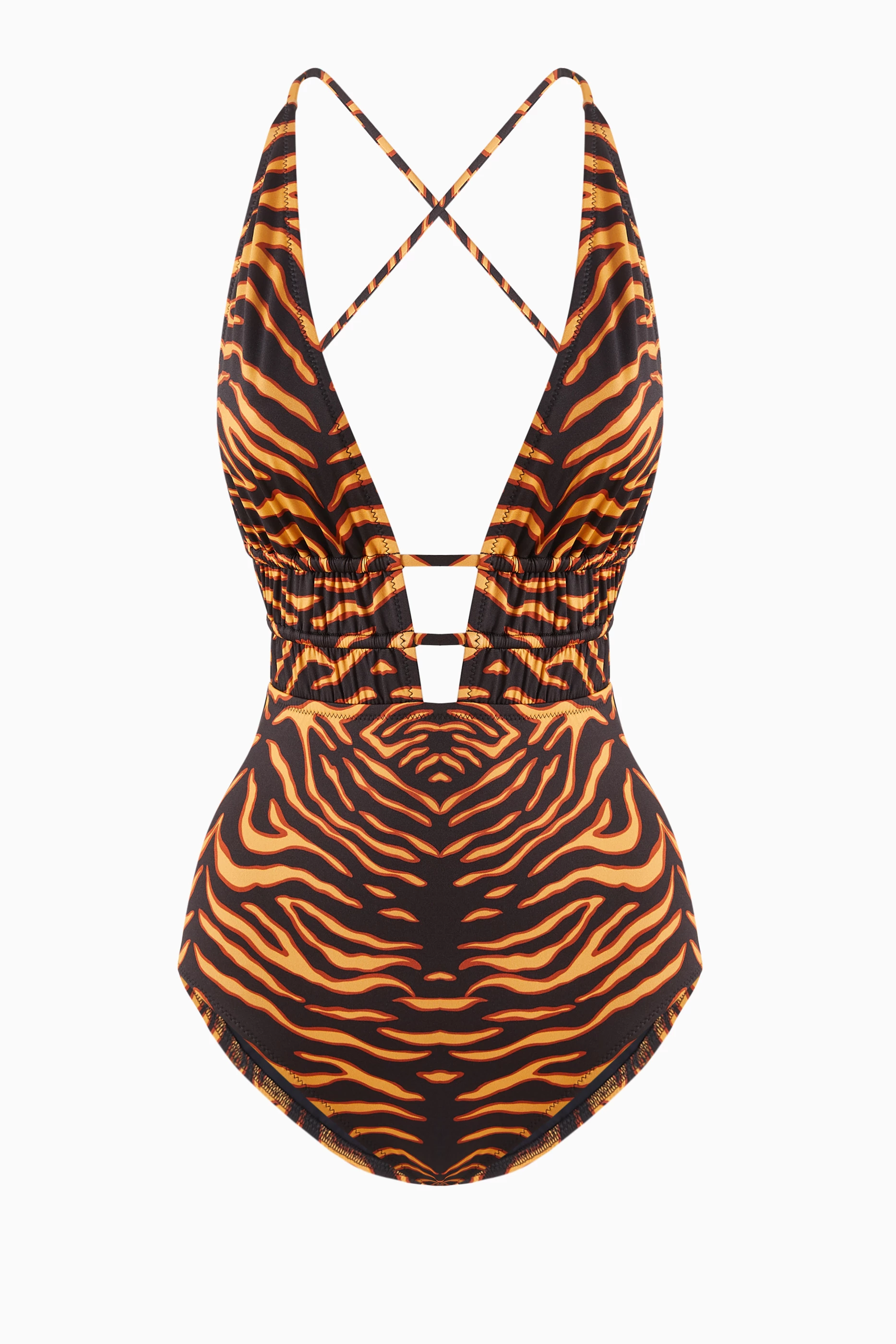Buy Ulla Johnson Brown Dioni Maillot One-piece Swimsuit in Stretch
